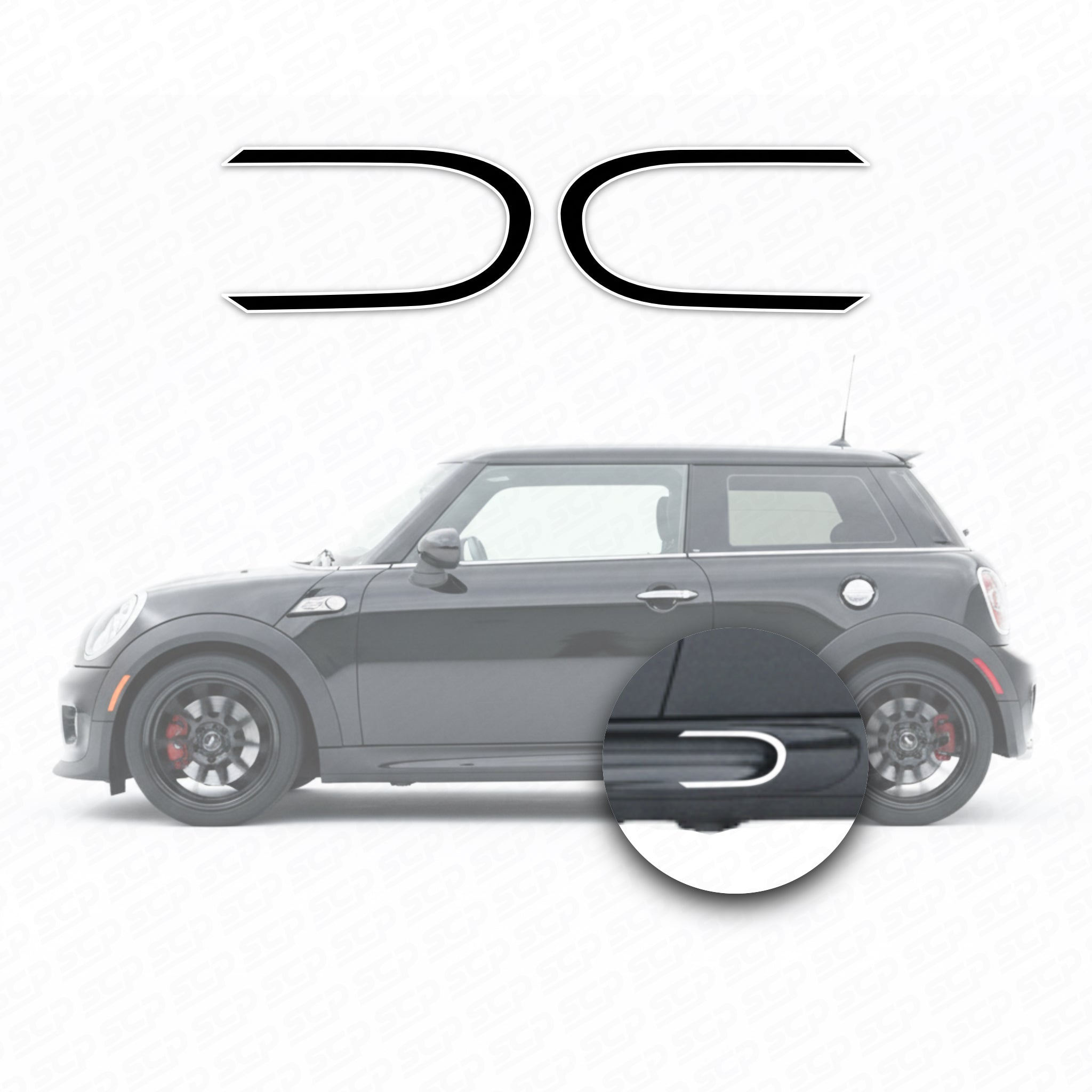 MINI R-Series JCW Side Skirt Challenge Style Decal SCP Automotive