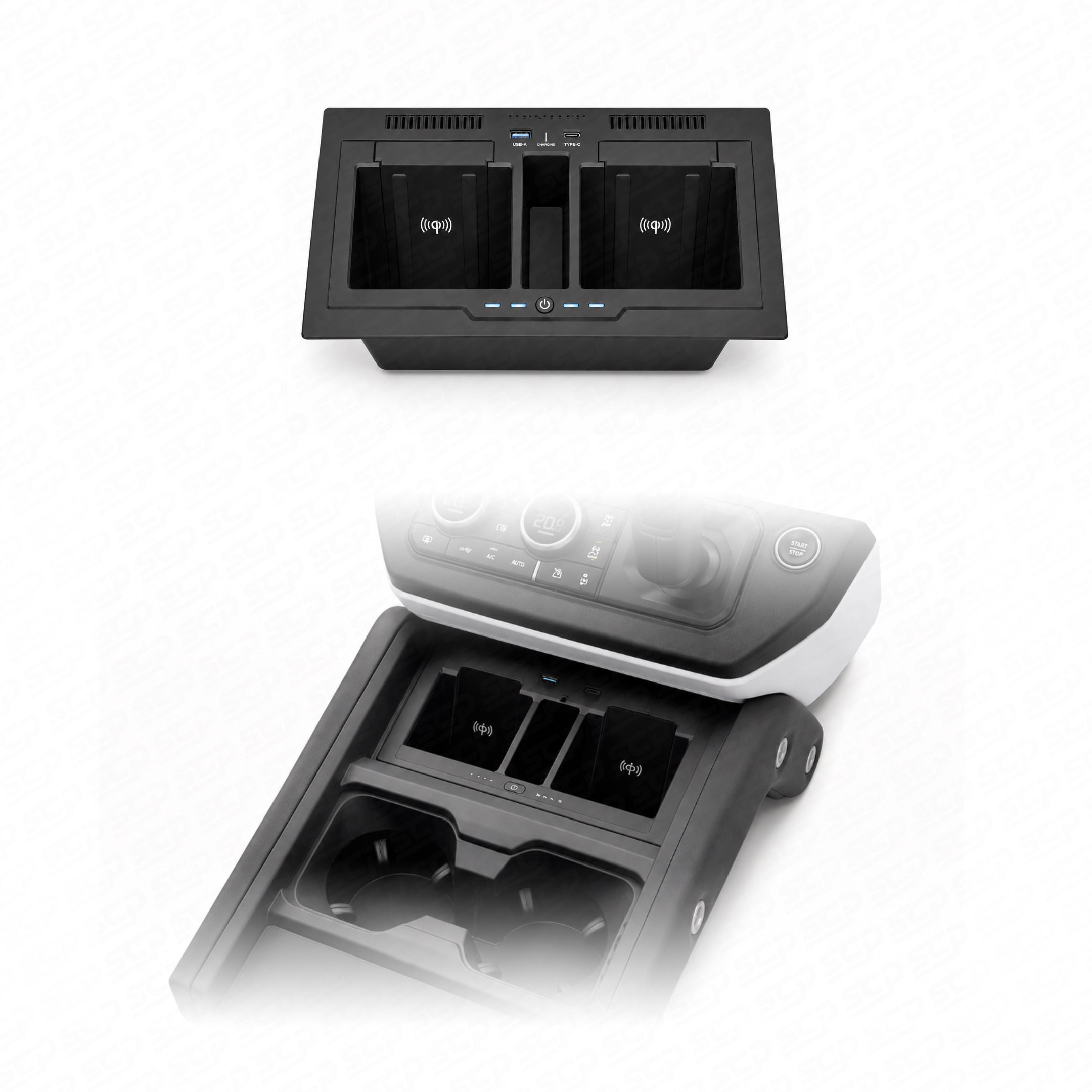 Land Rover Defender L663 Pre-Facelift Dual Wireless Charging Box SCP Automotive