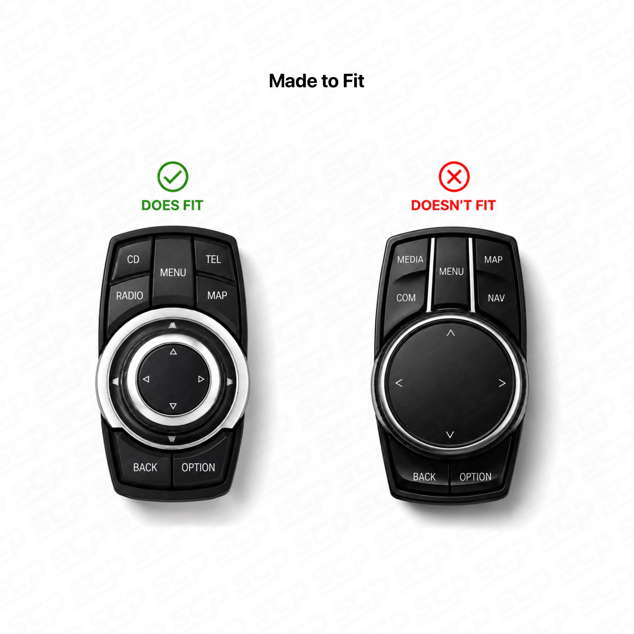 BMW Black Chrome iDrive Controller Button SCP Automotive