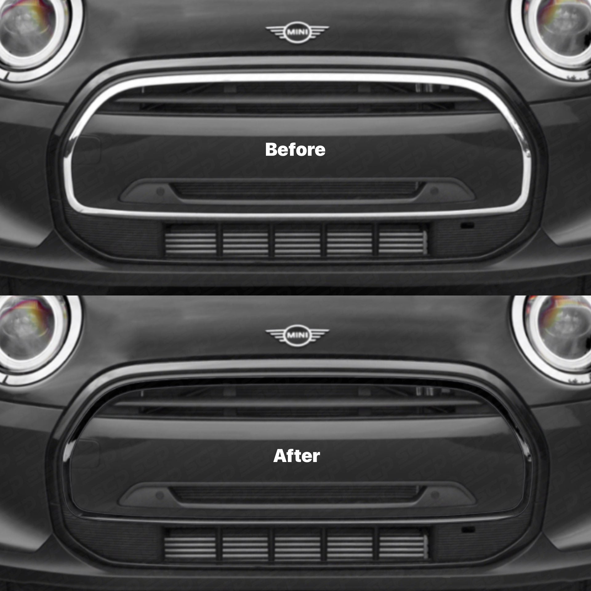MINI F-Series LCI2 Classic & Exclusive Piano Black Replacement Front Centre Grille Surround Genuine MINI