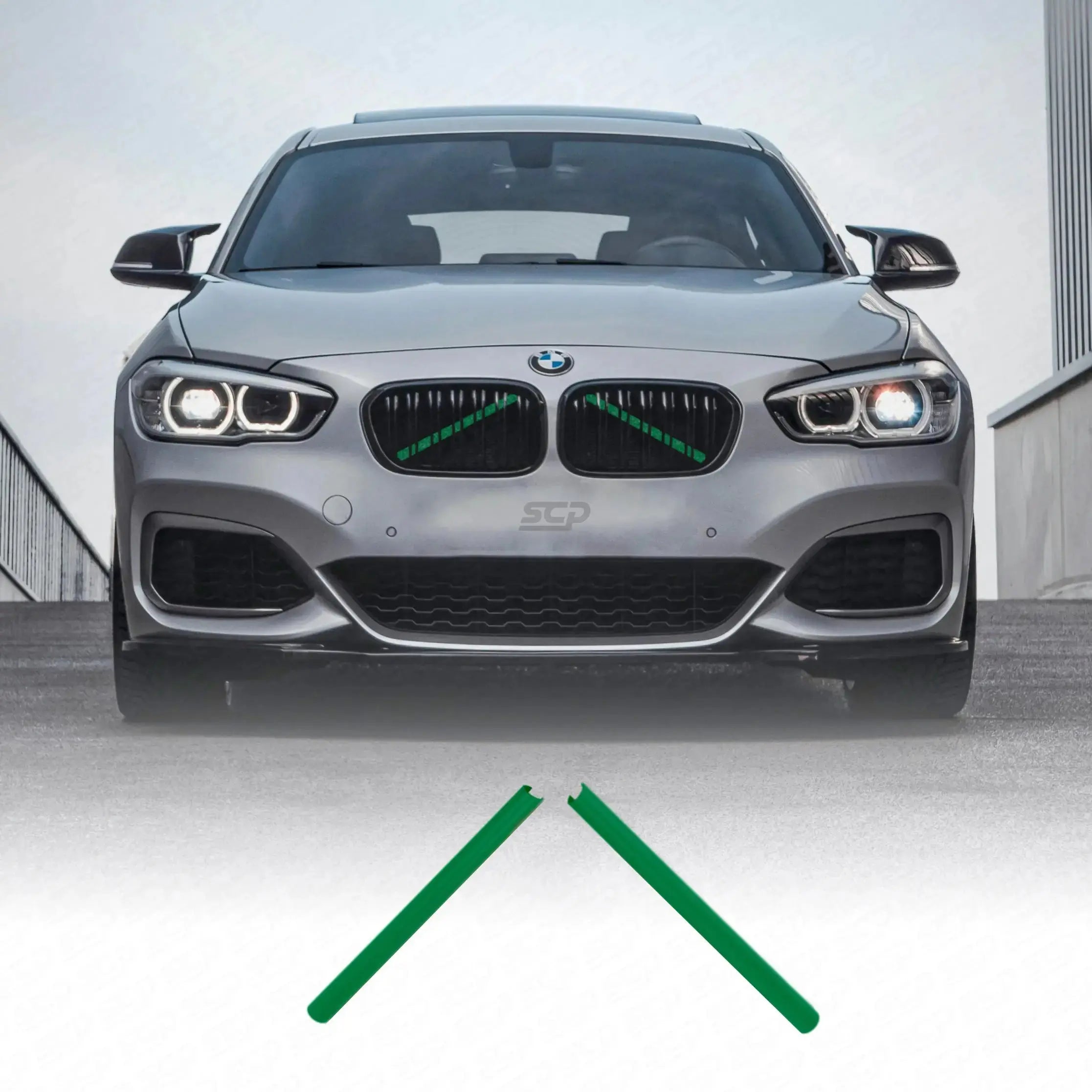 BMW F-Series Grille V Brace Strut Bar Covers SCP Automotive Forest-Green-Variant-1