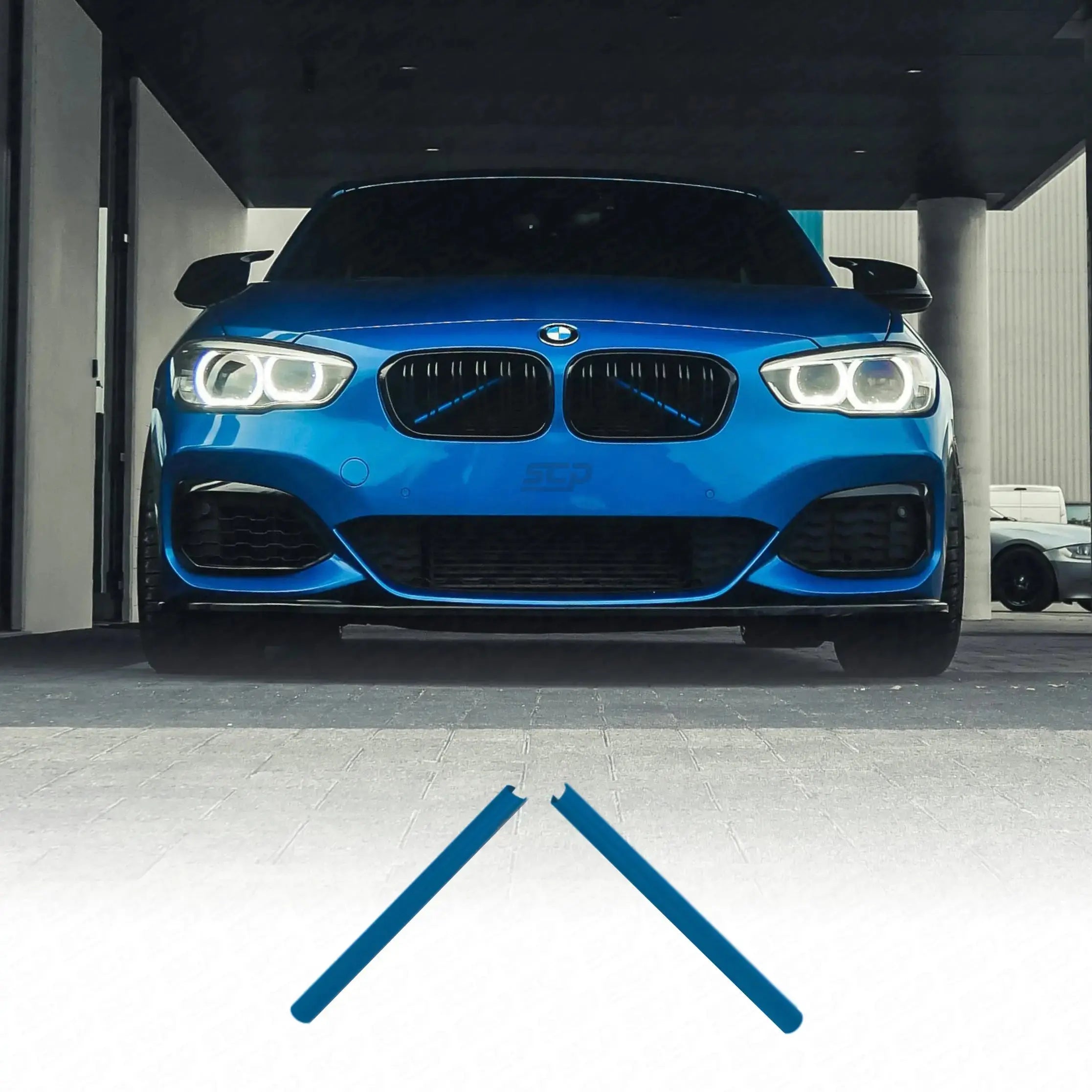 BMW F-Series Grille V Brace Strut Bar Covers SCP Automotive Medium-Blue-Variant-1