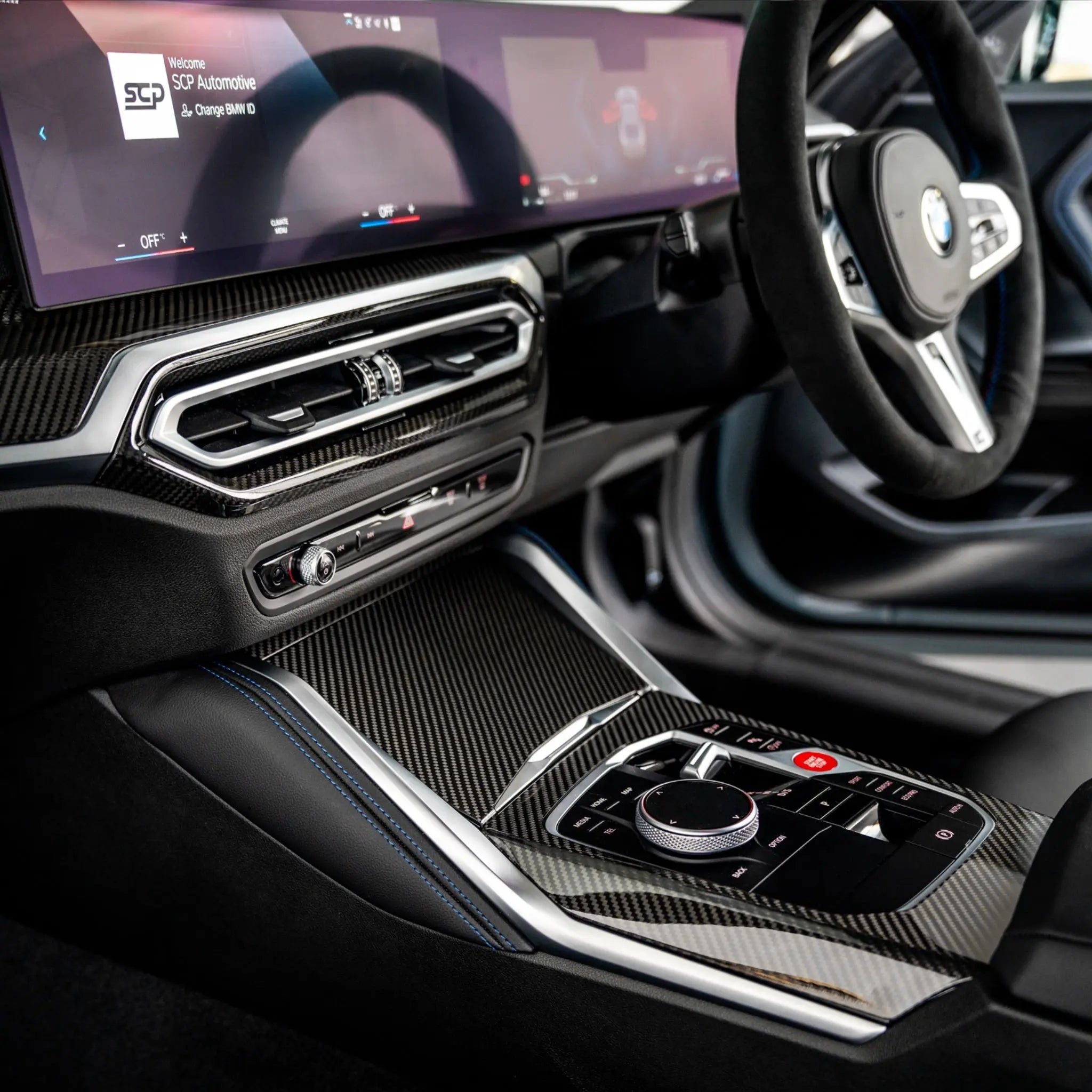 BMW G-Series Carbon Fibre Centre Console Panel Replacement Trim SCP Automotive