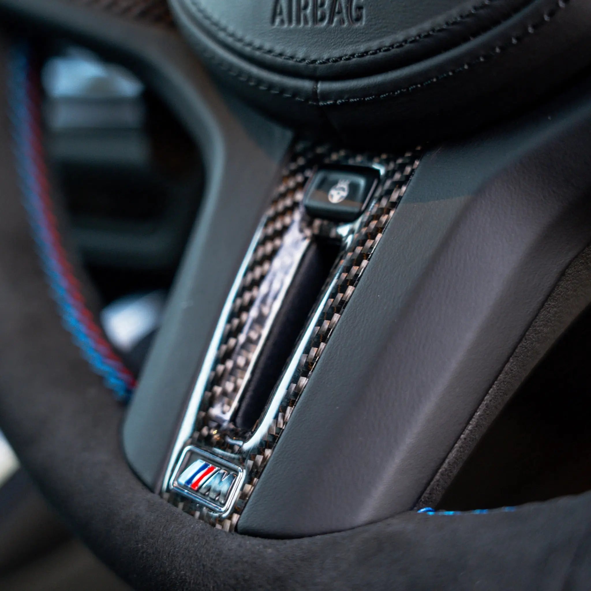 BMW G-Series Carbon Fibre Steering Wheel Replacement Trim SCP Automotive
