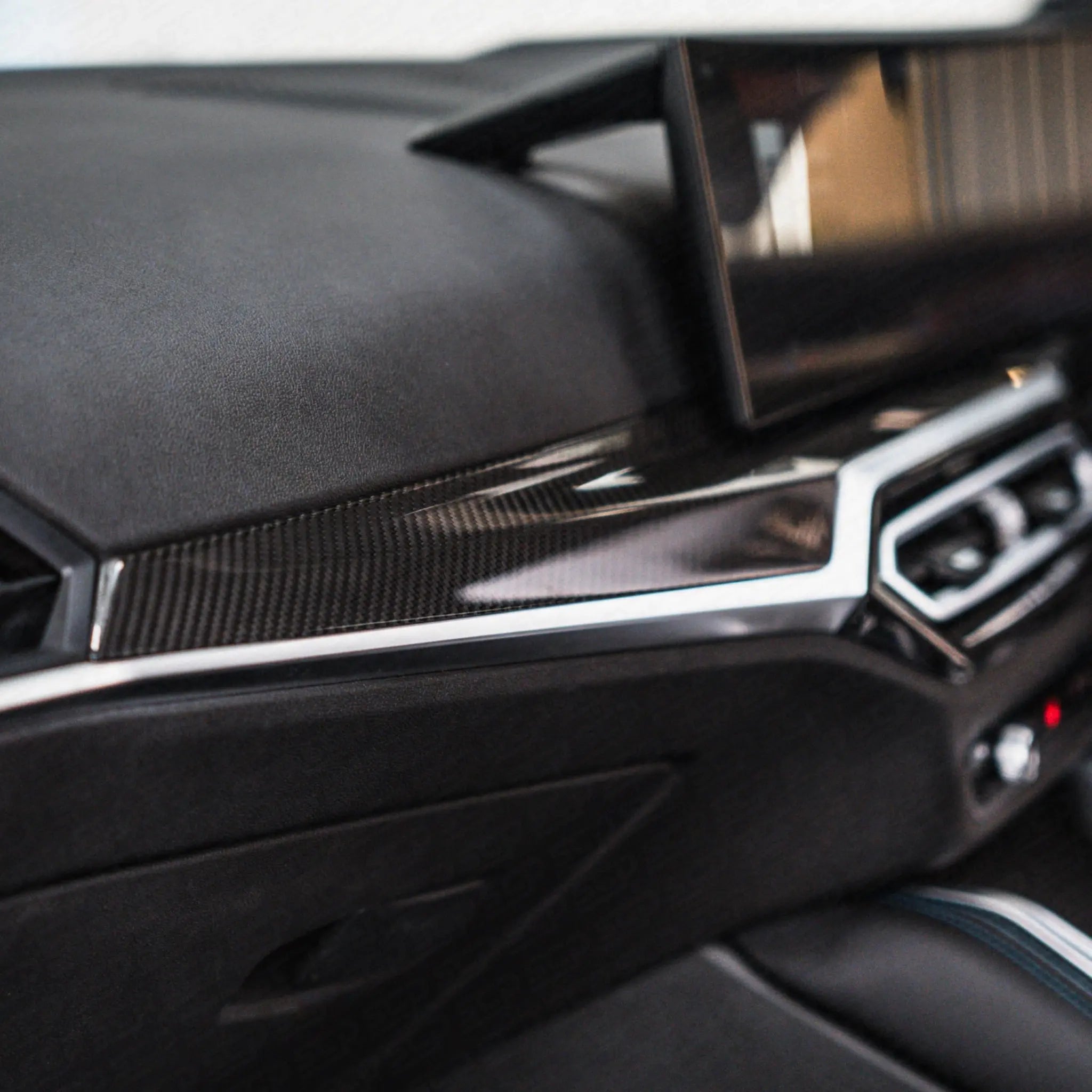 BMW G-Series Carbon Fibre iDrive 8 Dashboard Panel Replacement Trim SCP Automotive