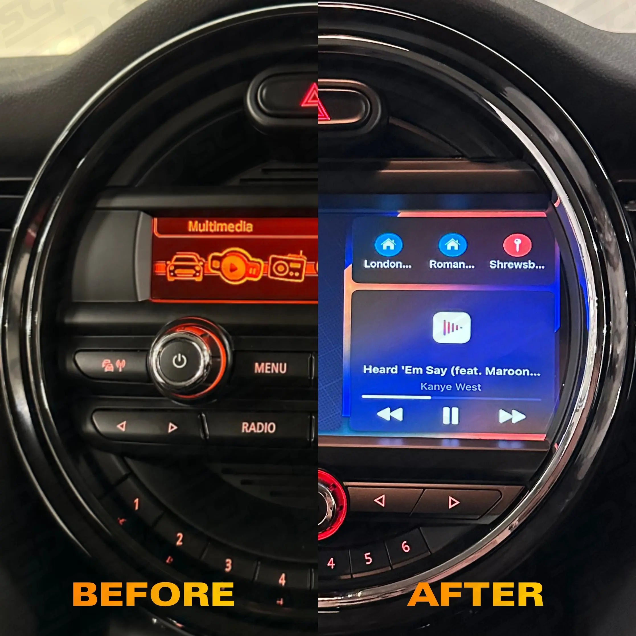 MINI F-Series Android Display Upgrade - Android Auto and Apple CarPlay SCP Automotive