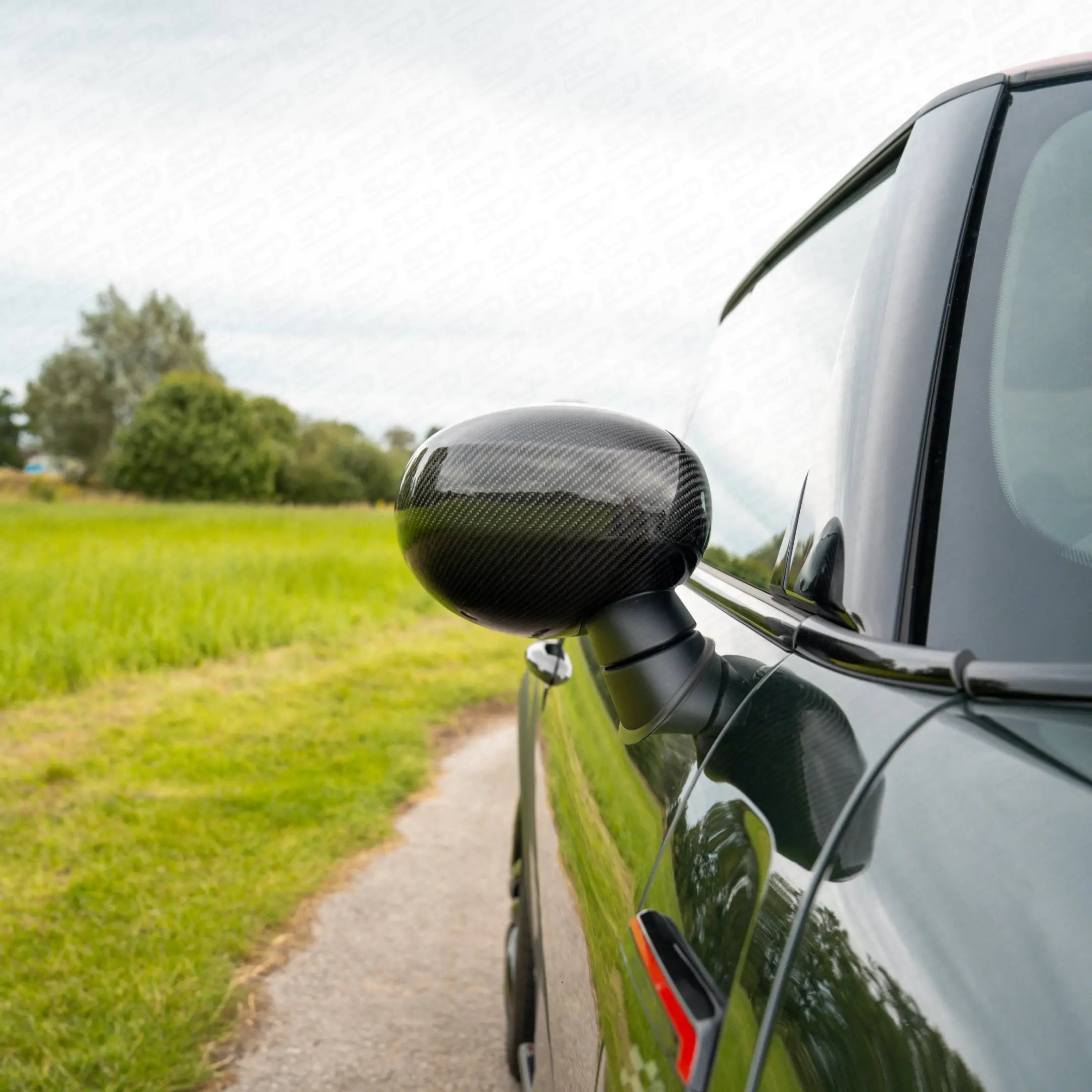 MINI F-Series Carbon Fibre Replacement Wing Mirror Cap Cover SCP Automotive