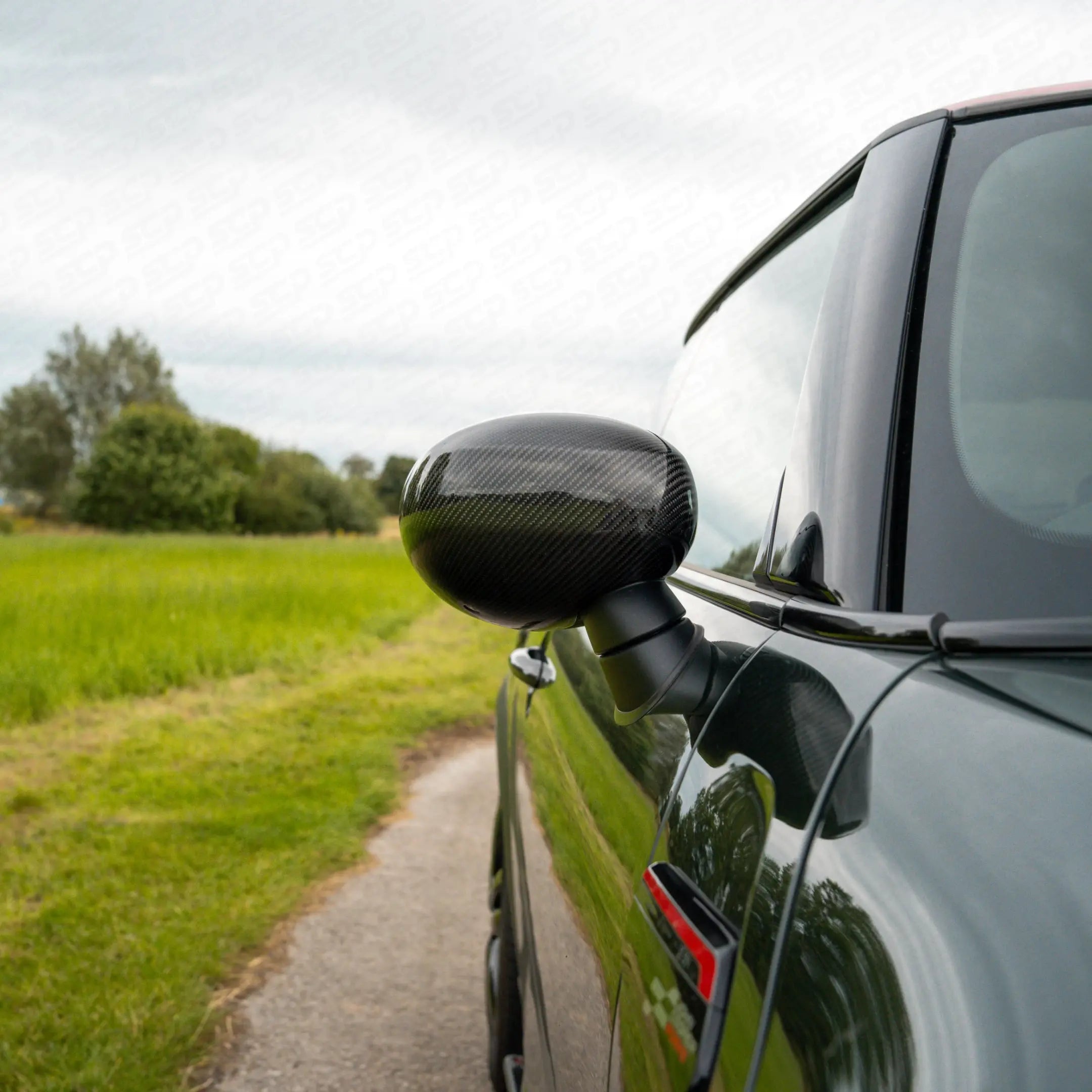 MINI F-Series Carbon Fibre Replacement Wing Mirror Cap Cover SCP Automotive