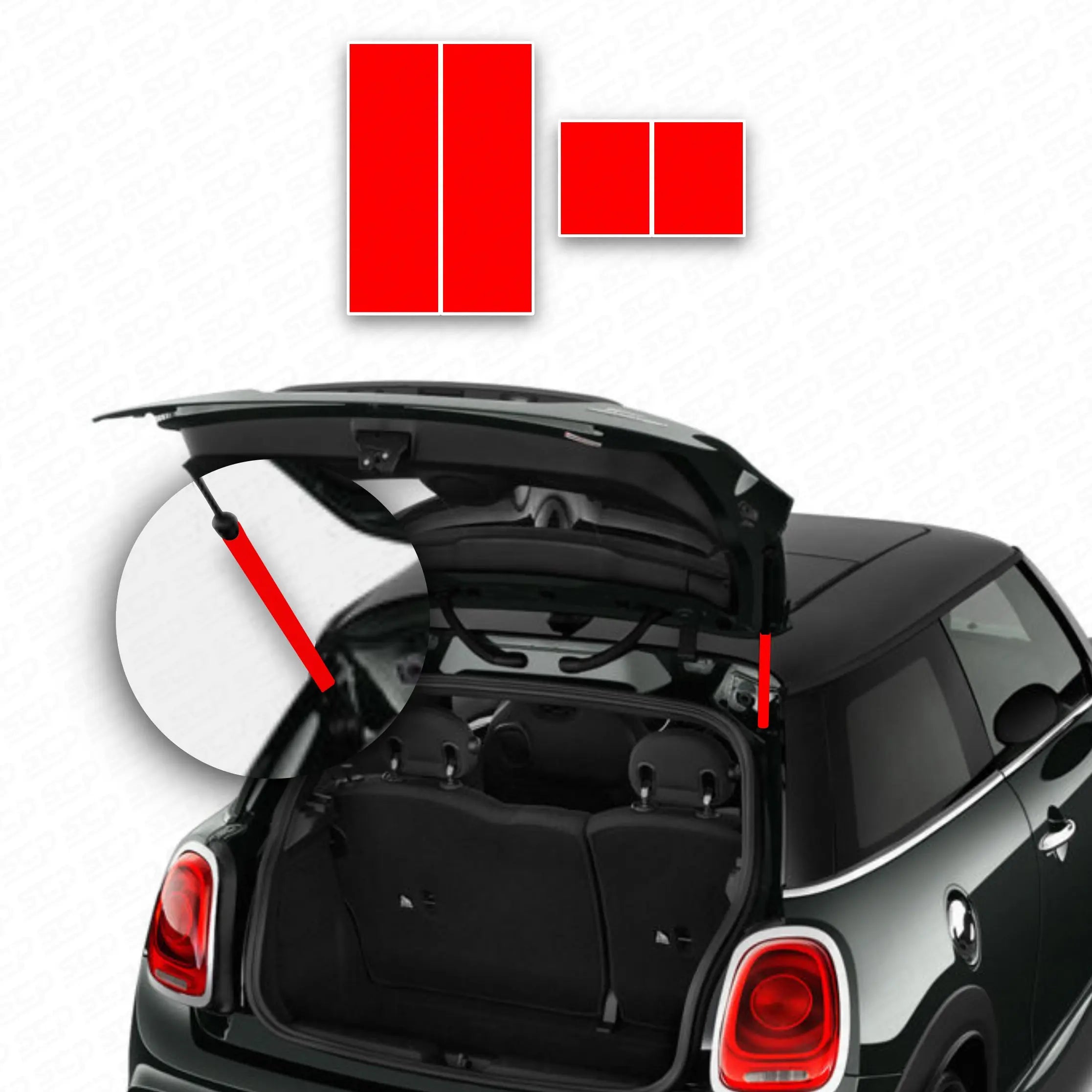 MINI F-Series Gas Strut Wrap Kit SCP Automotive