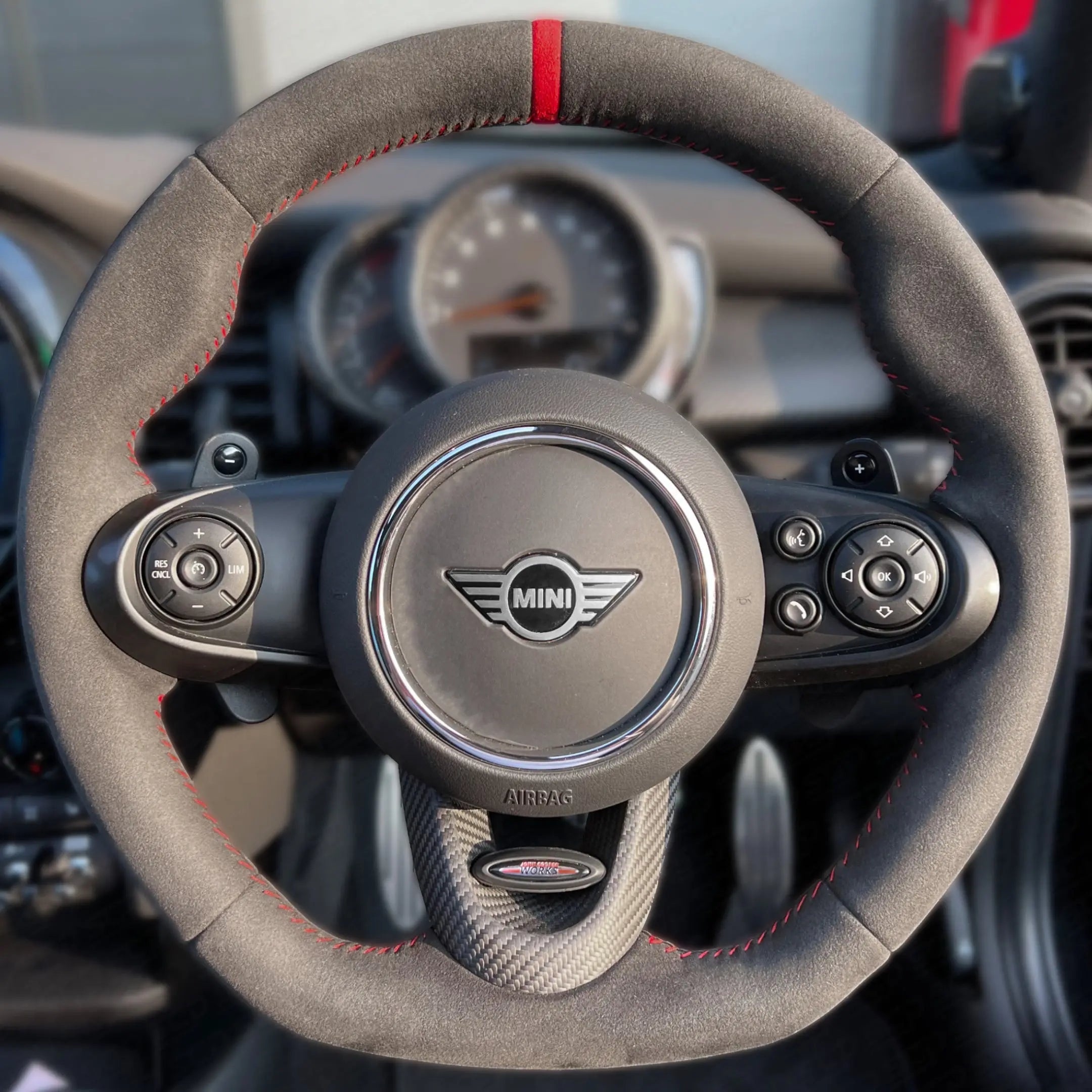 MINI F-Series JCW Pro Flat Bottom Alcantara Steering Wheel Genuine MINI