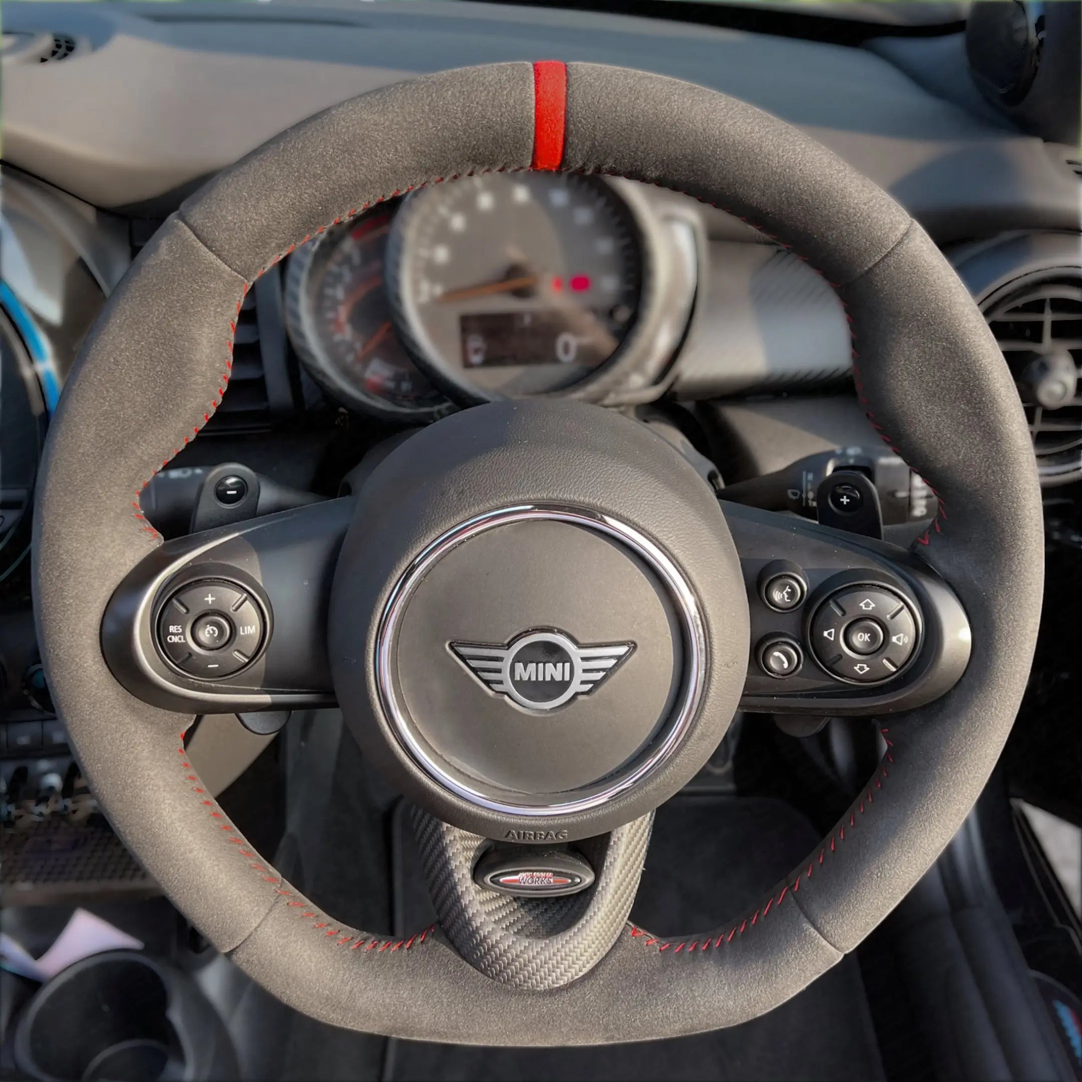 MINI F-Series JCW Pro Flat Bottom Alcantara Steering Wheel Genuine MINI