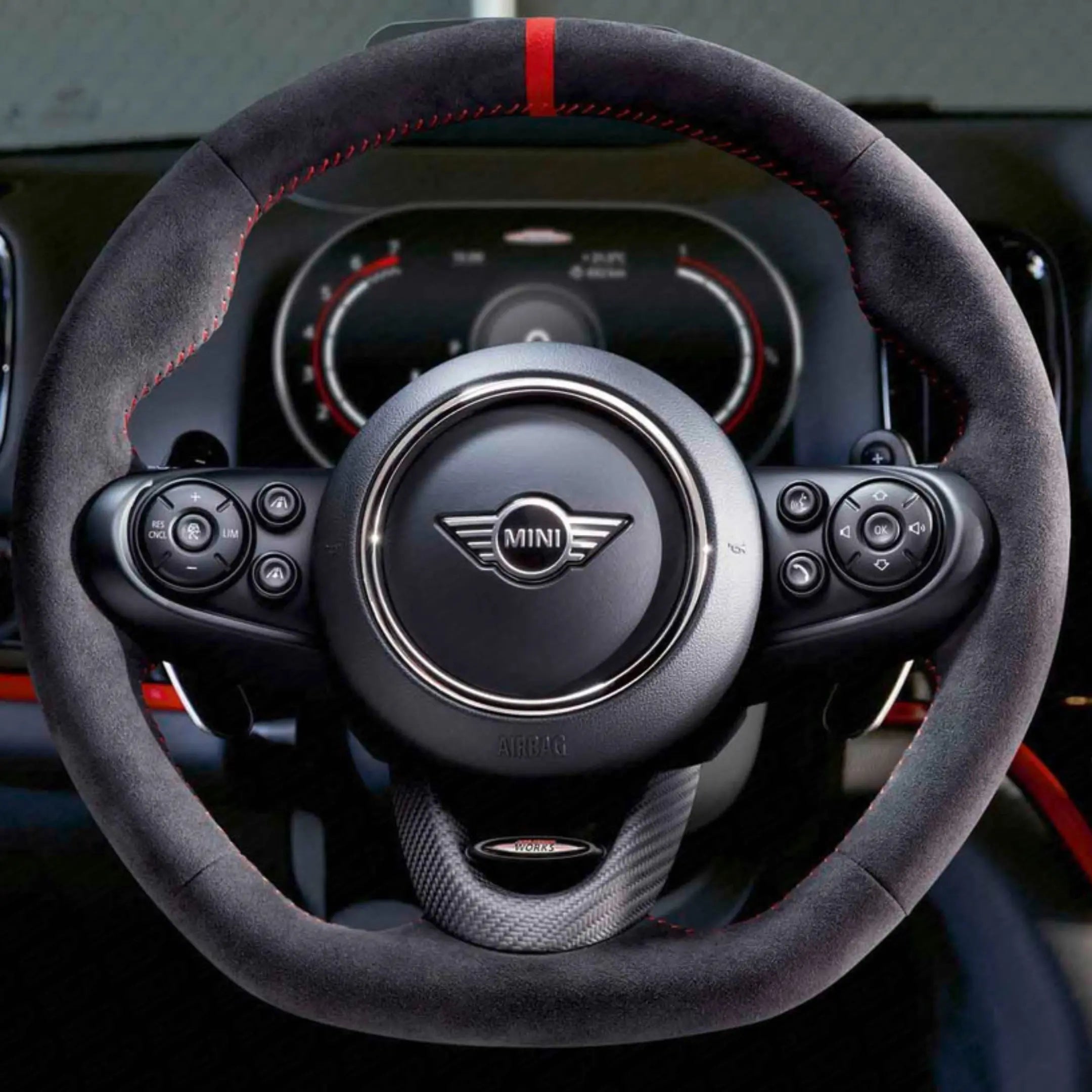 MINI F-Series JCW Pro Flat Bottom Alcantara Steering Wheel Genuine MINI