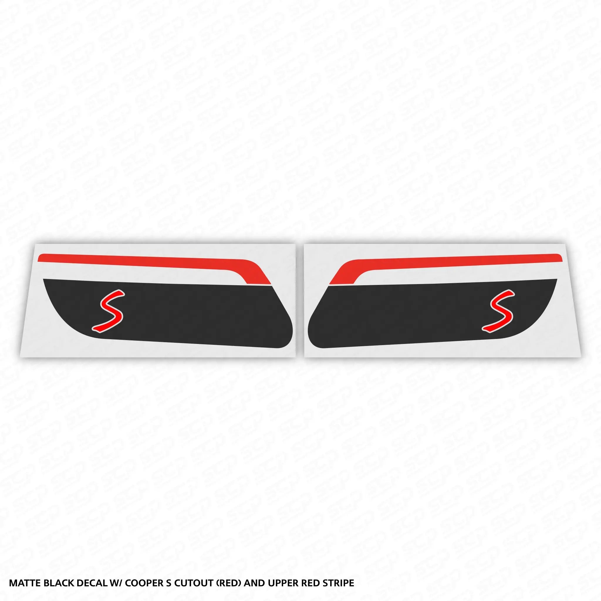 MINI F-Series LCI 2 Dynamic Sequential Indicator Faceplate Decal - Cooper S SCP Automotive Classic-Red-Stripe