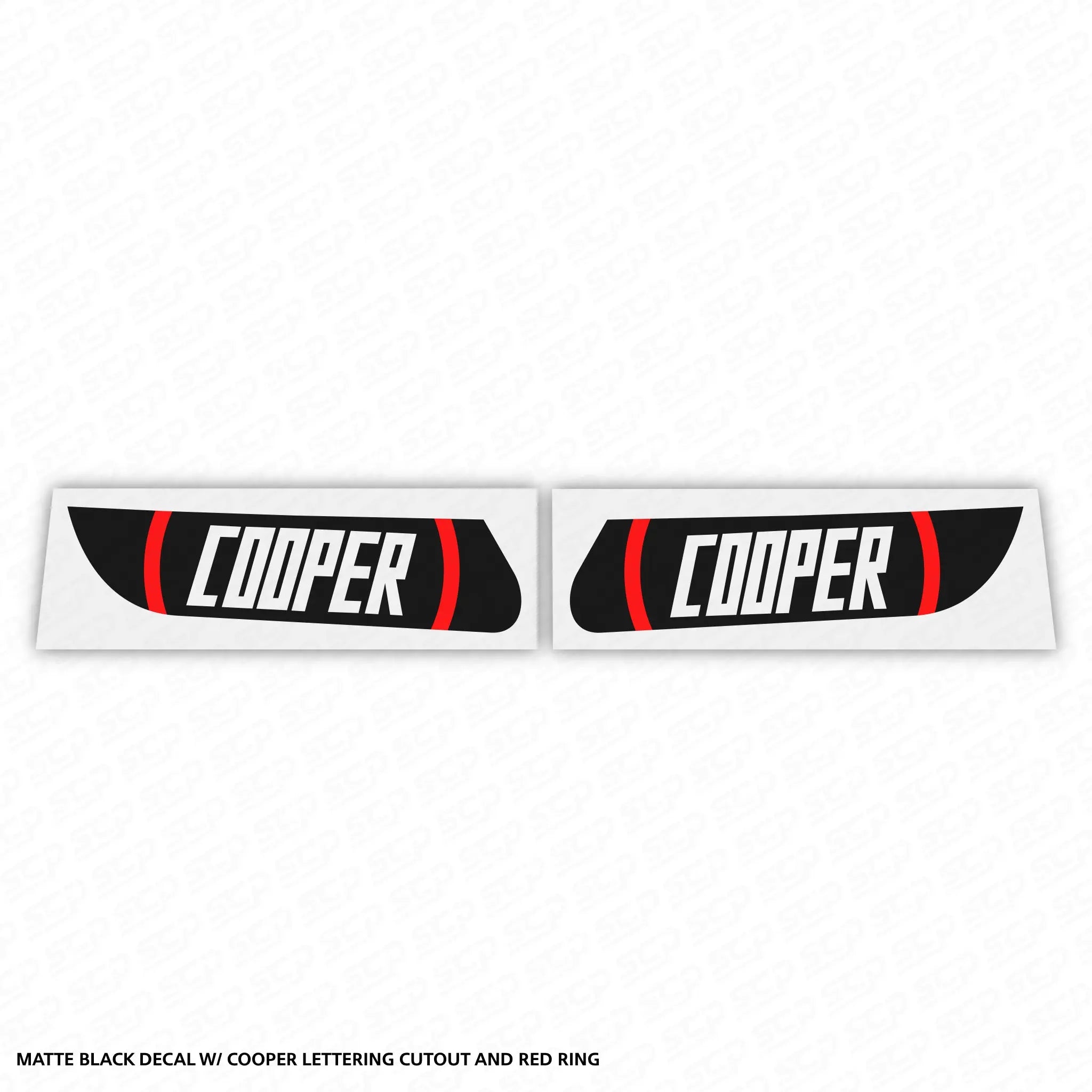 MINI F-Series LCI 2 Dynamic Sequential Indicator Faceplate Decal - Cooper SCP Automotive Matte-Black-Cooper-Cutout-Gloss-Black