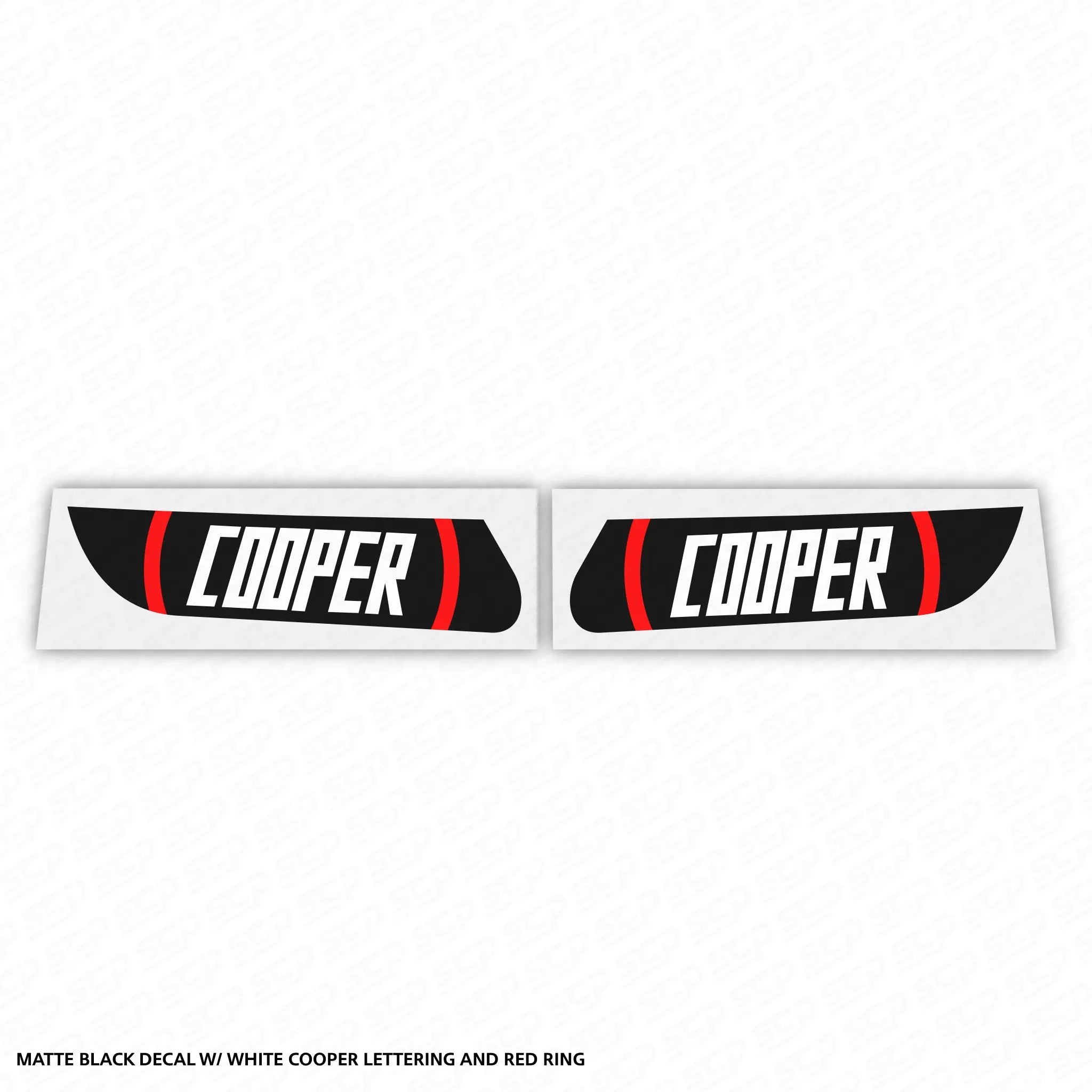 MINI F-Series LCI 2 Dynamic Sequential Indicator Faceplate Decal - Cooper SCP Automotive Matte-Black-Cooper-White-Lettering