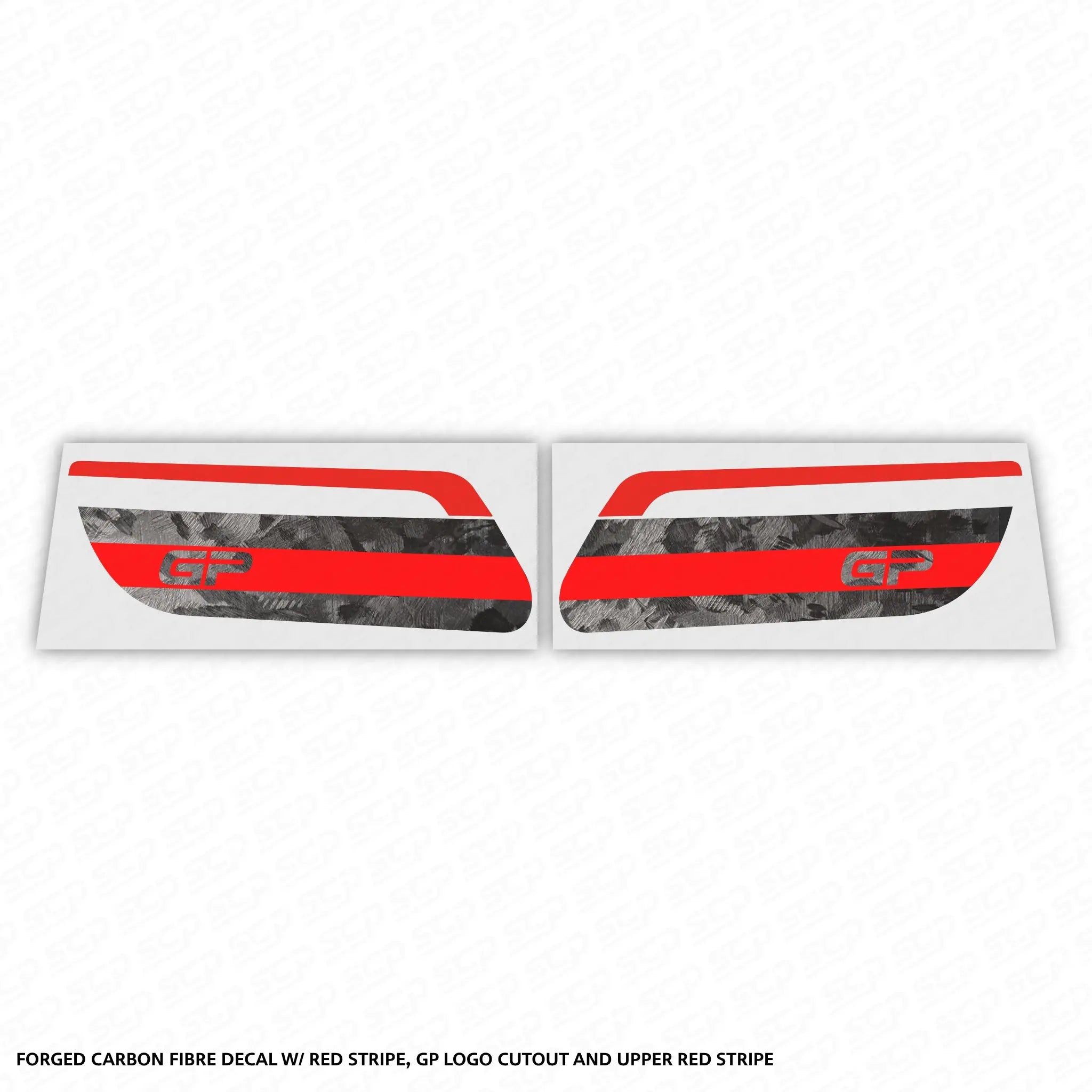 MINI F-Series LCI 2 Dynamic Sequential Indicator Faceplate Decal - GP SCP Automotive Forged-Carbon-Fibre-with-Red