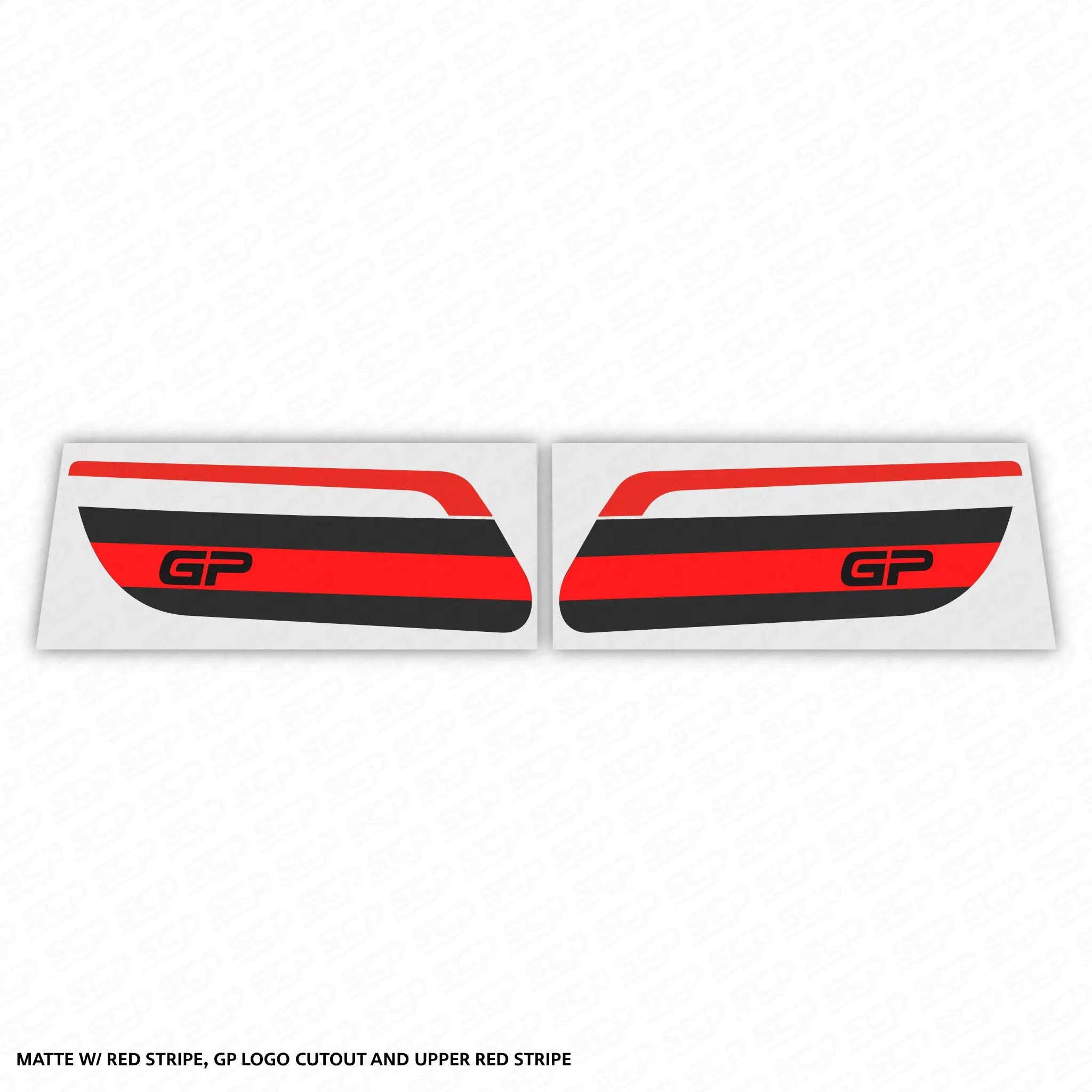 MINI F-Series LCI 2 Dynamic Sequential Indicator Faceplate Decal - GP SCP Automotive Matte-Black-with-Red