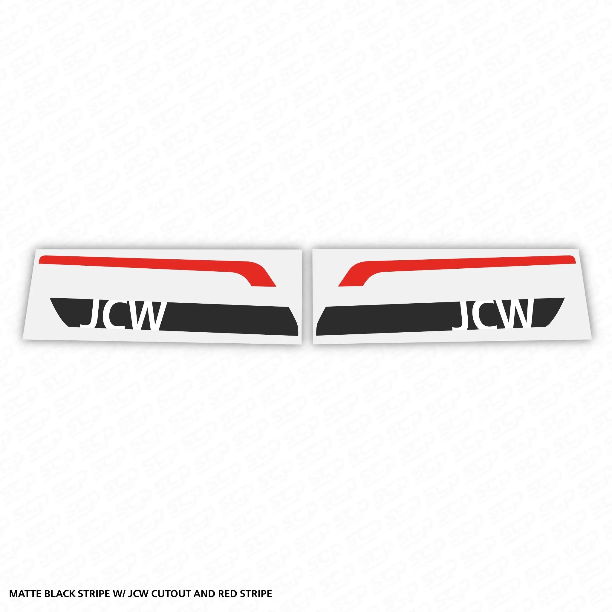 MINI F-Series LCI 2 Dynamic Sequential Indicator Faceplate Decal - JCW Stripe SCP Automotive Matte-Black