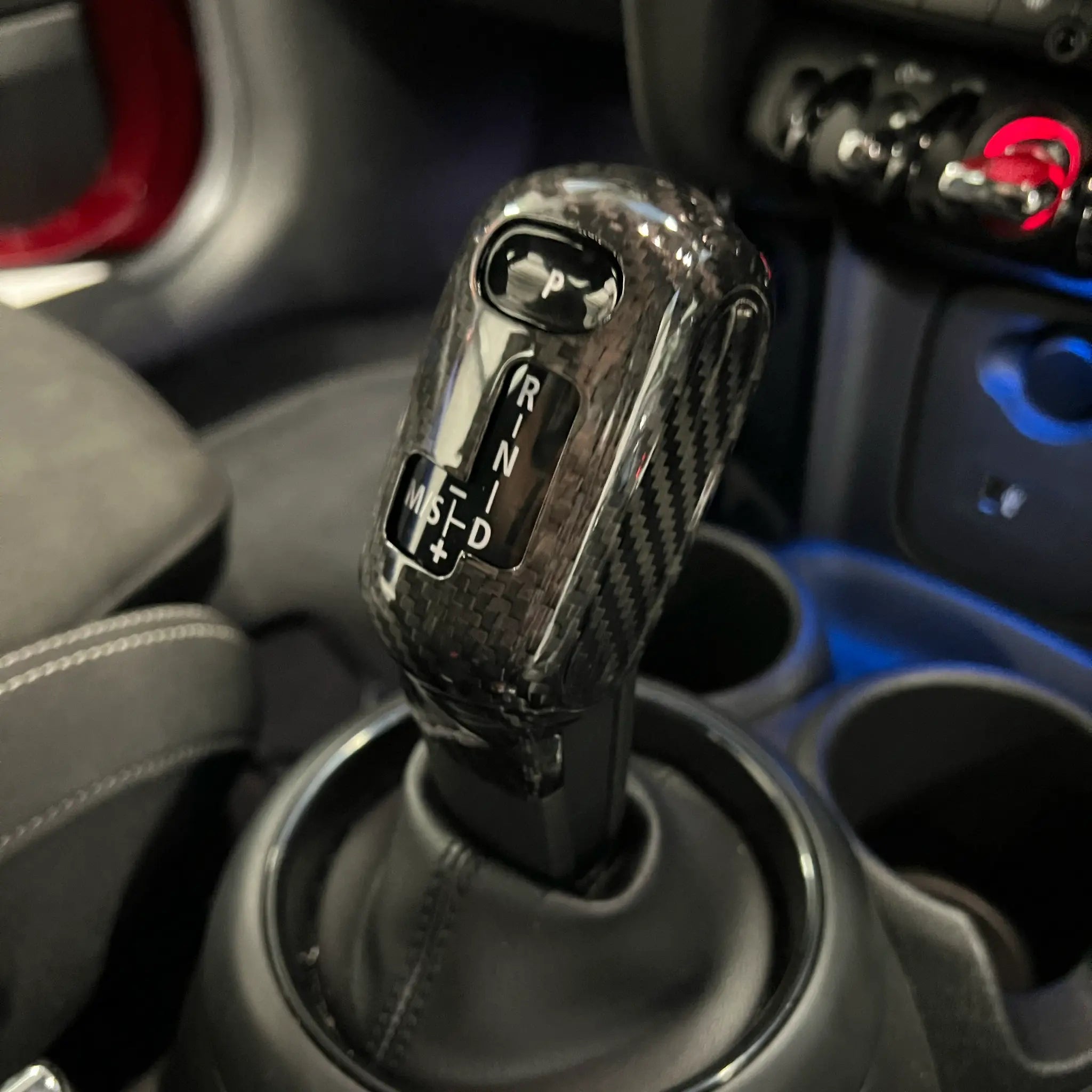 MINI F-Series LCI Carbon Fibre Automatic Gear Stick Cover SCP Automotive