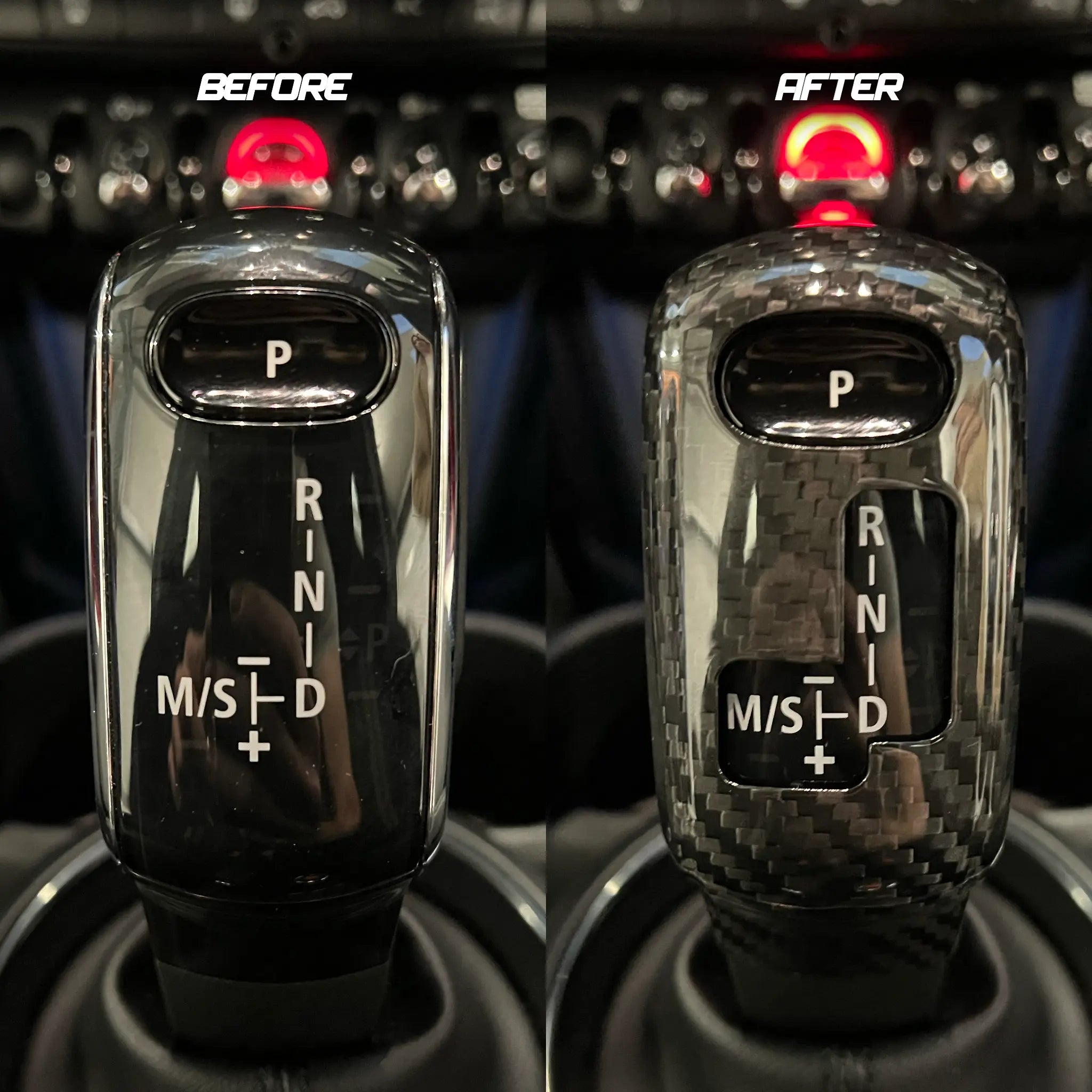 MINI F-Series LCI Carbon Fibre Automatic Gear Stick Cover SCP Automotive