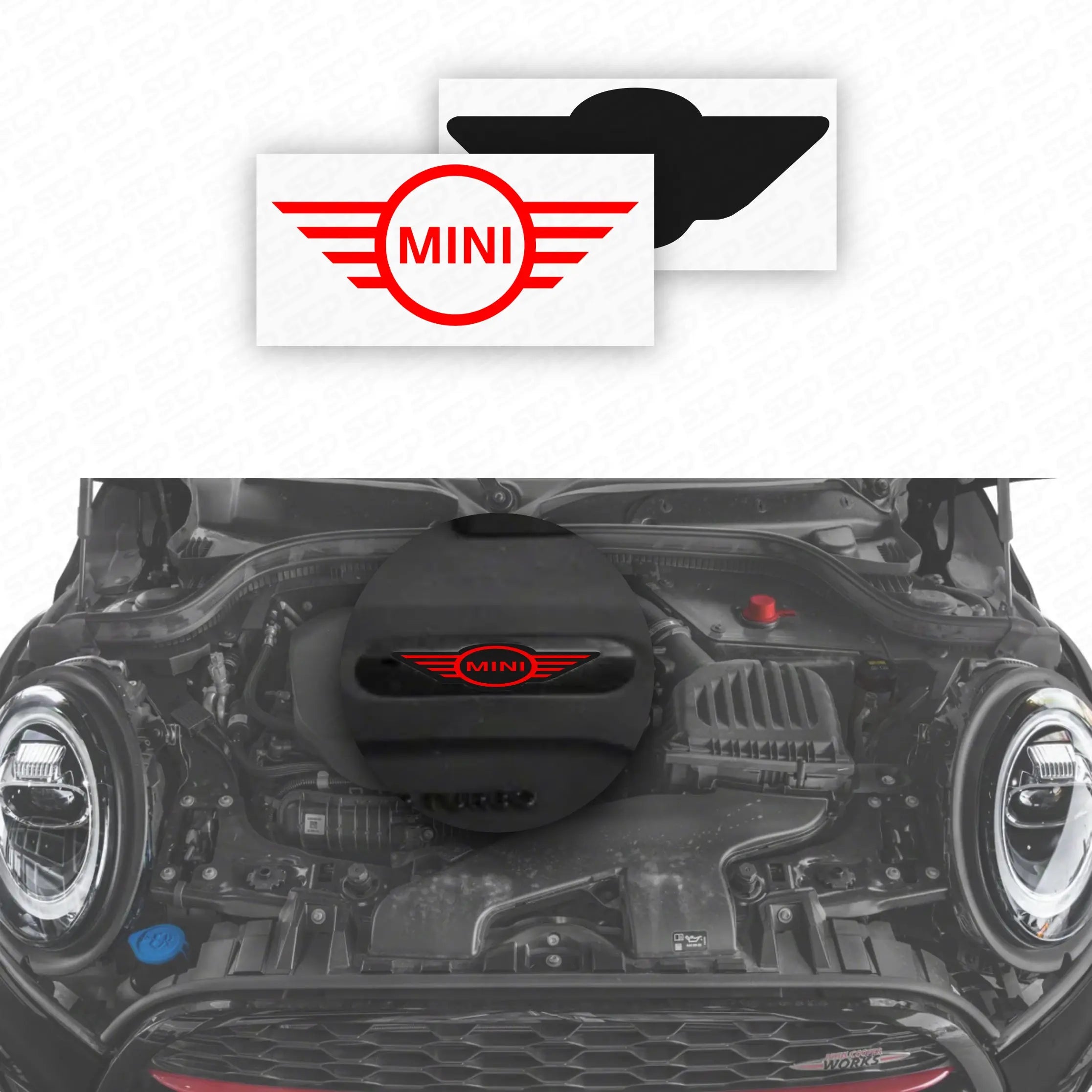 MINI F-Series Pre-LCI Engine Bay Cover Badge Logo Decal SCP Automotive