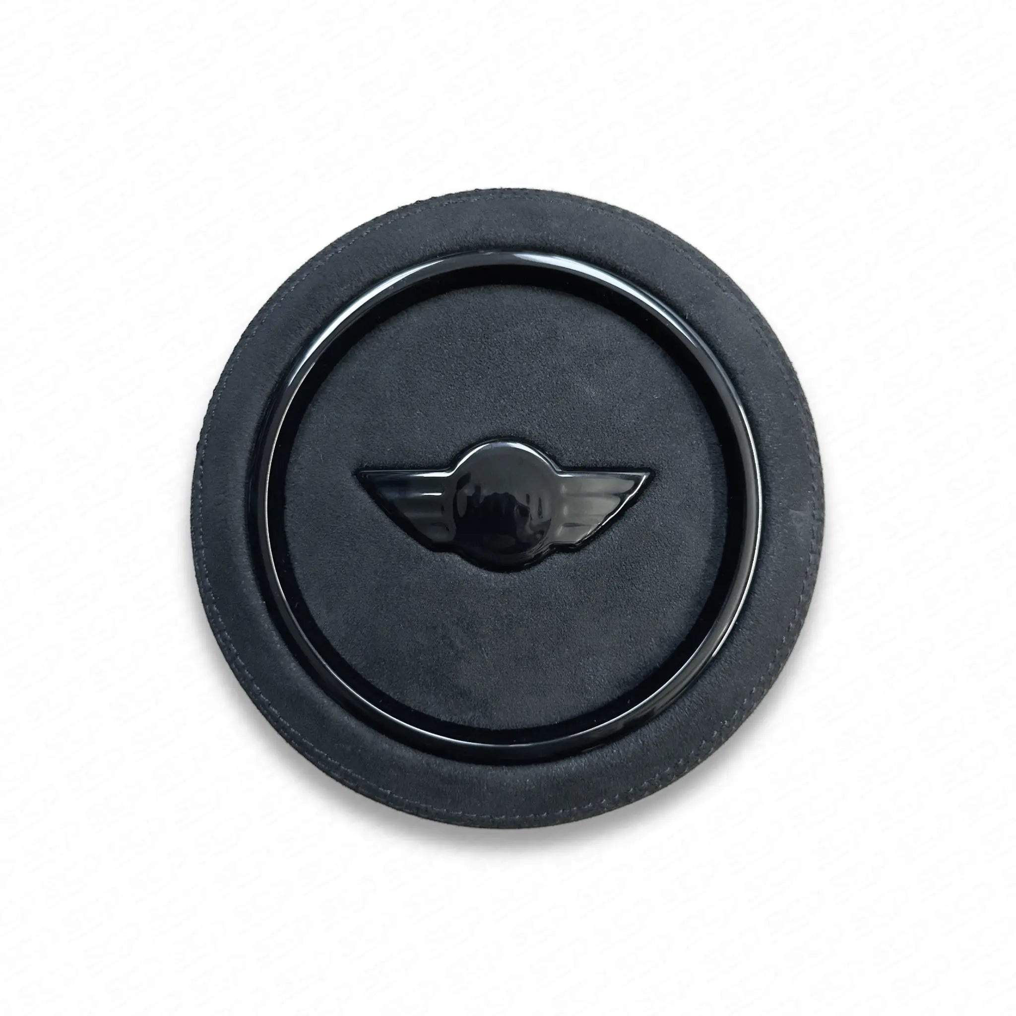 MINI F-Series Replacement Airbag Cover SCP Automotive 3-Spoke-Alcantara-with-Black-Stitching-Piano-Black
