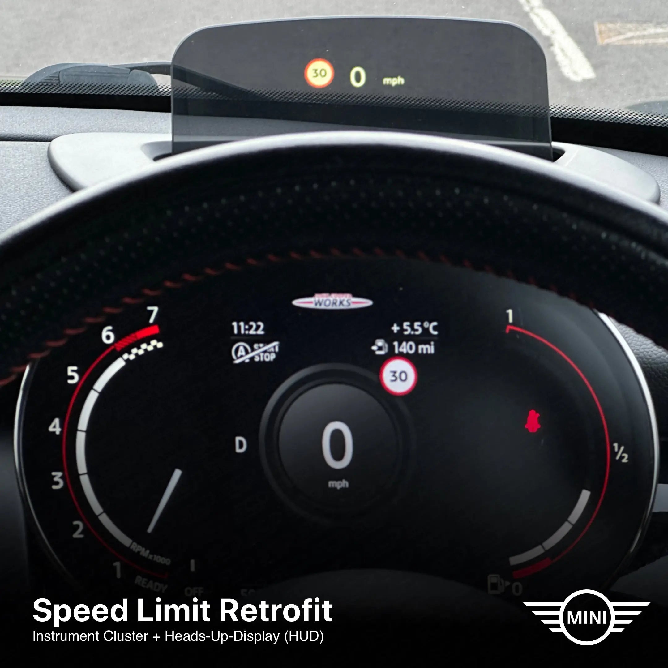 MINI F-Series Road Sign Speed Limit Retrofit Box SCP Automotive