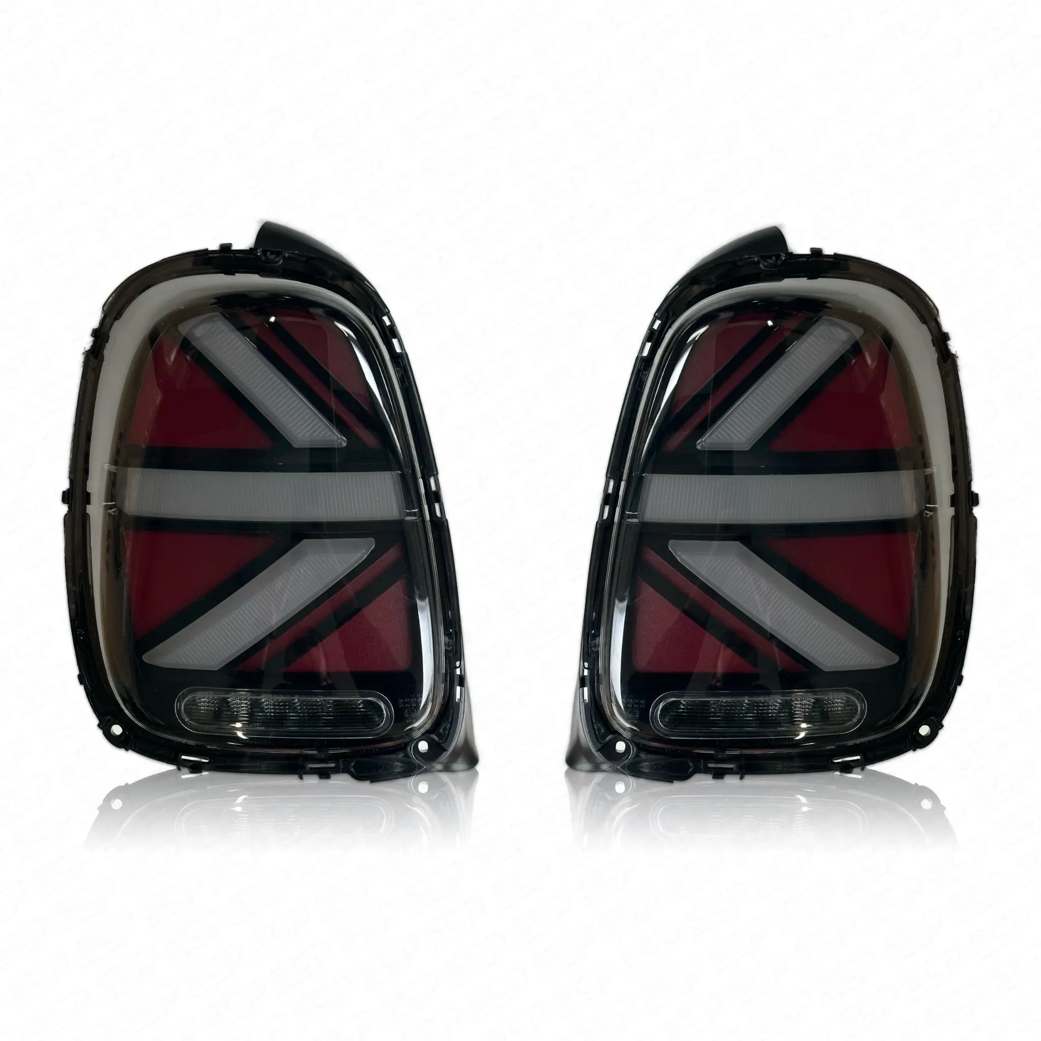 MINI F-Series Union Jack LED Taillights V2 - Grey/Red (F55 F56 F57) VLAND