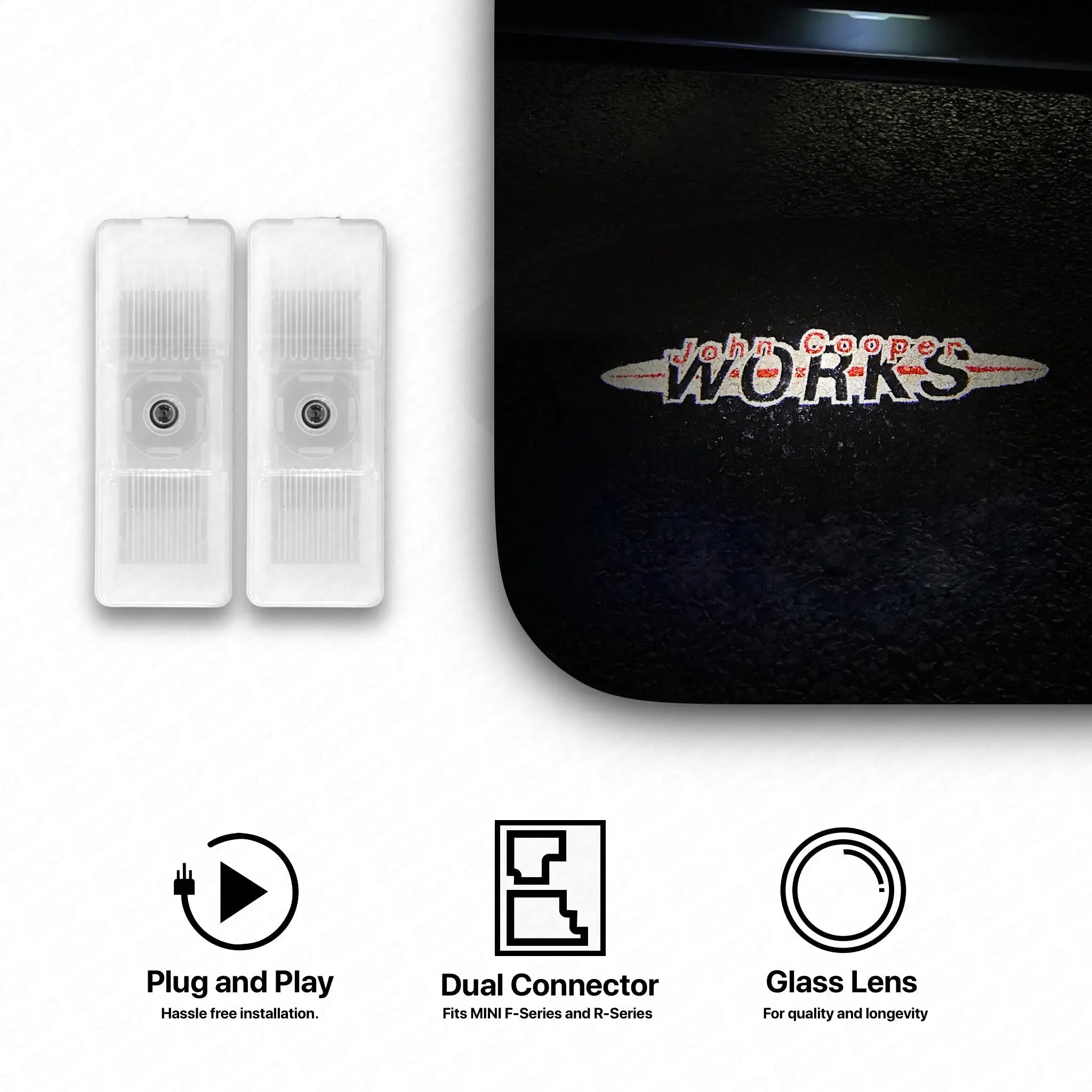 MINI LED Door Projector (Pair) - John Cooper Works Generation 1 SCP Automotive