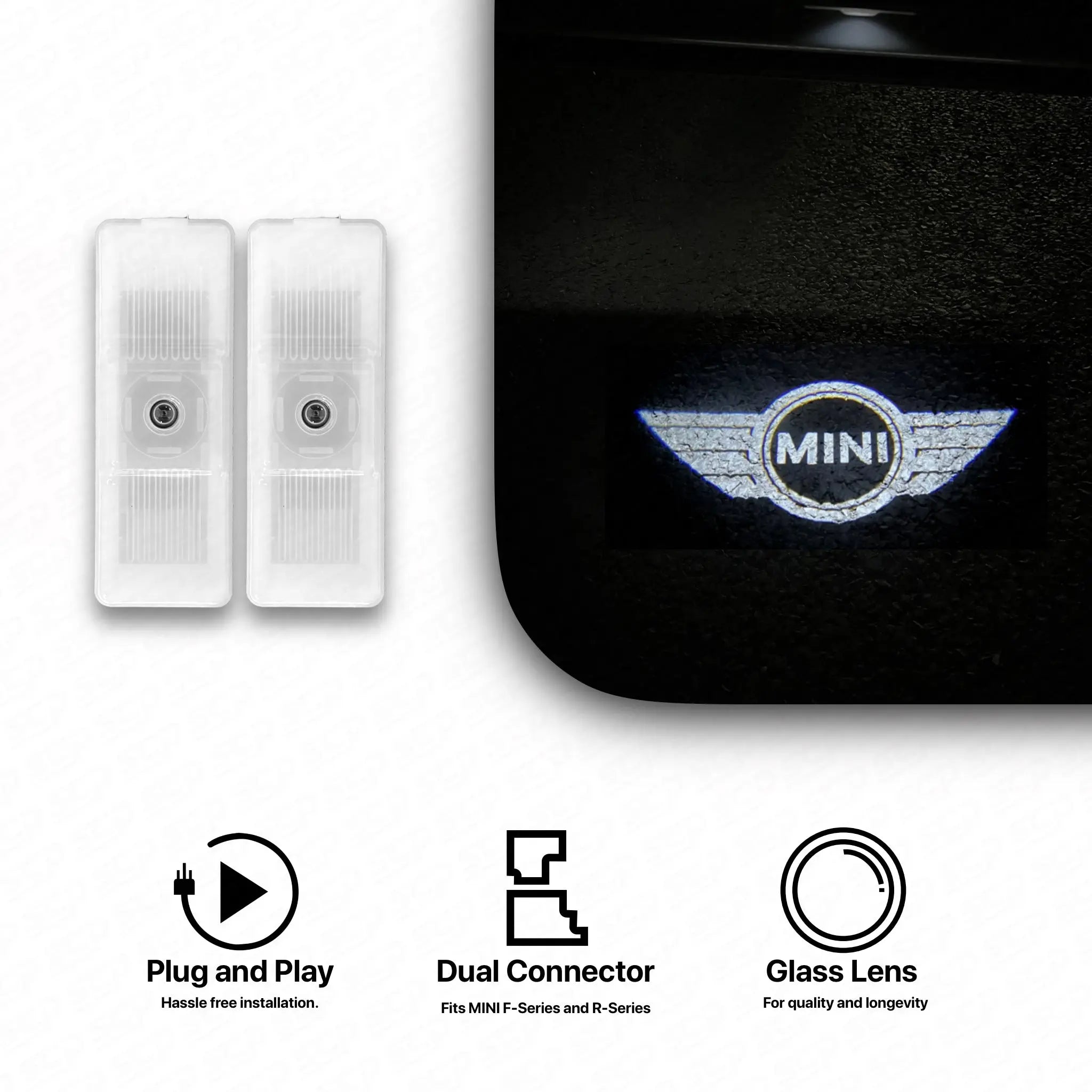 MINI LED Door Projector (Pair) - MINI Logo 1 SCP Automotive