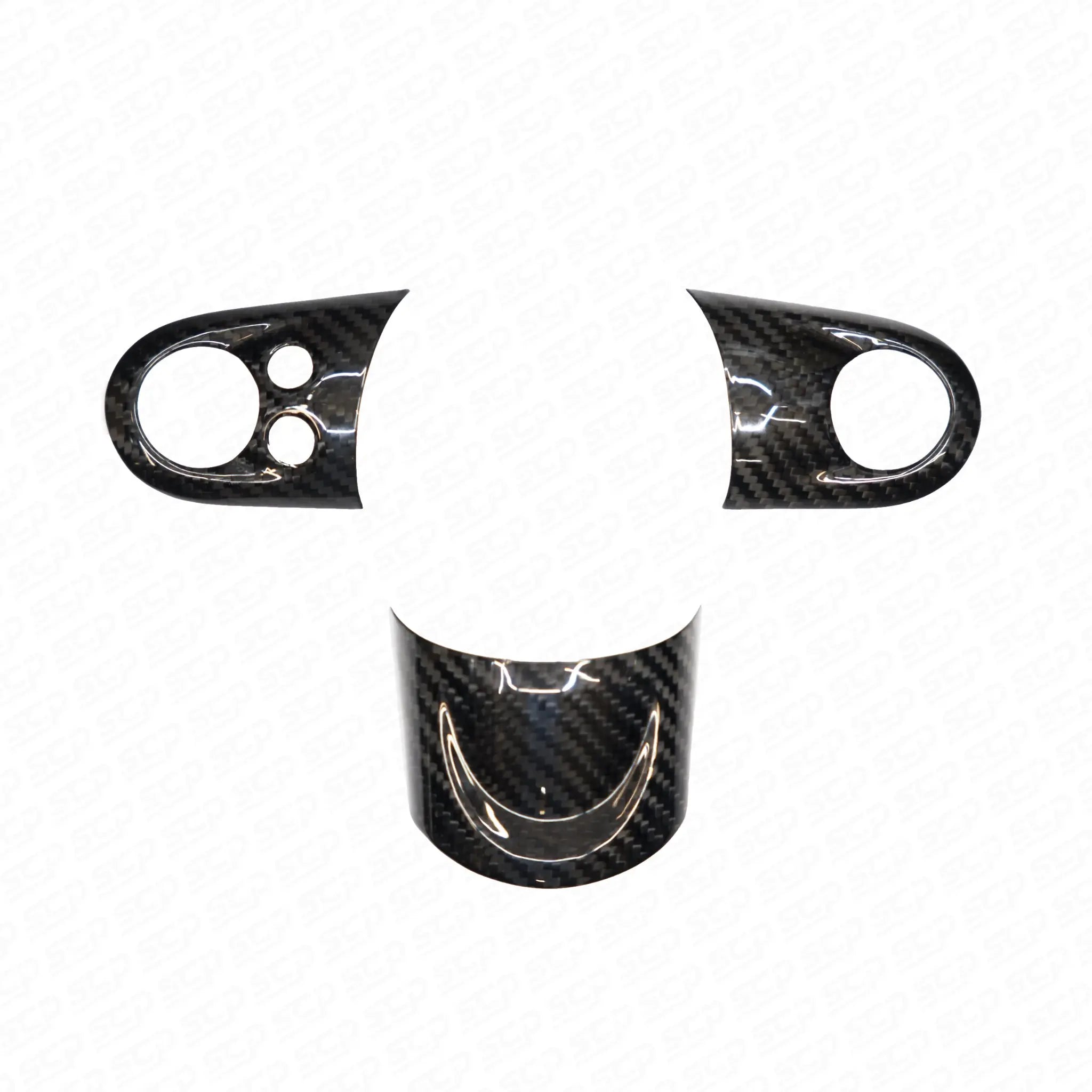 MINI R-Series Generation 2 Steering Wheel Spoke Trim Covers SCP Automotive Carbon-Fibre-Multifunctional