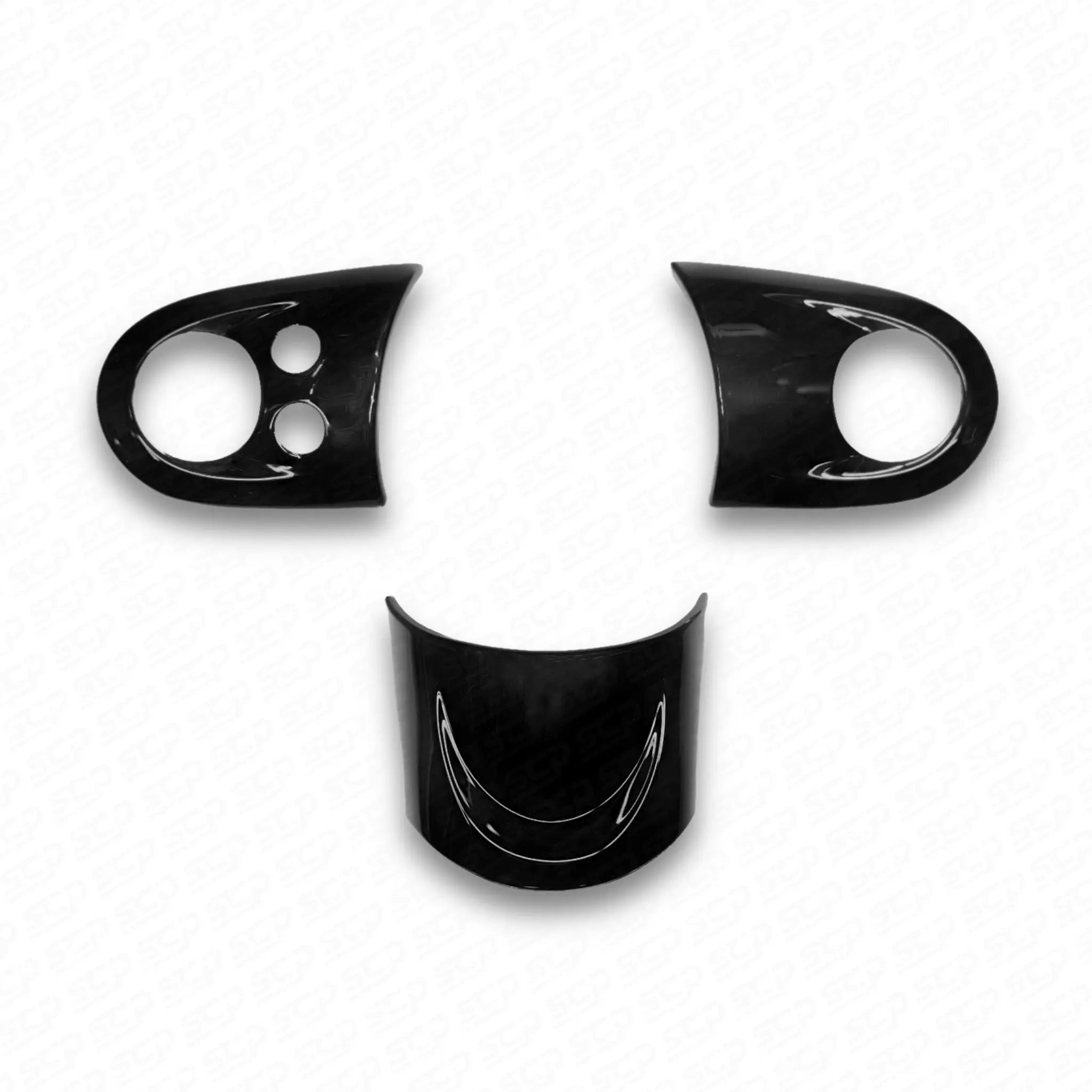 MINI R-Series Generation 2 Steering Wheel Spoke Trim Covers SCP Automotive Gloss-Black-Multifunctional