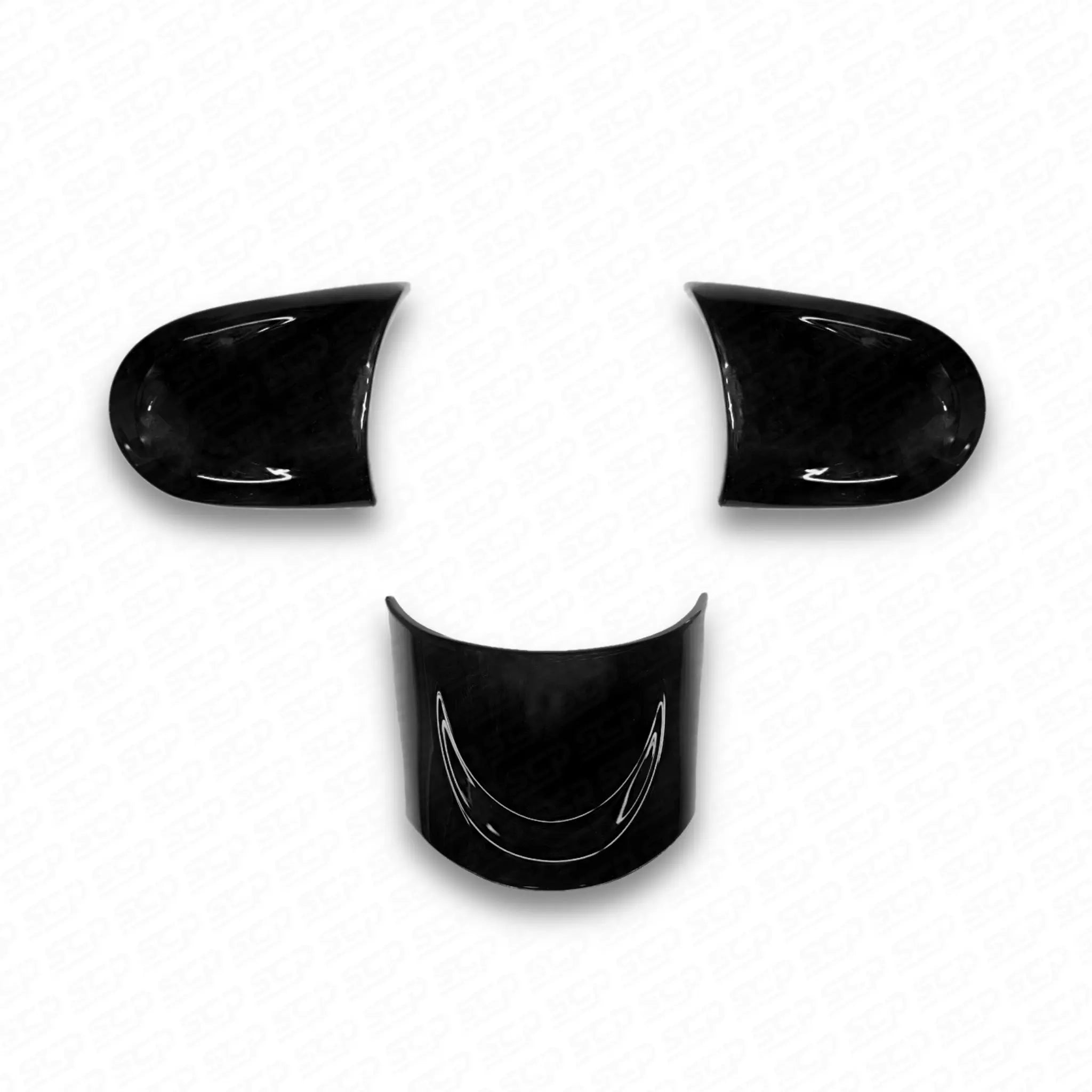 MINI R-Series Generation 2 Steering Wheel Spoke Trim Covers SCP Automotive Gloss-Black-No-Buttons