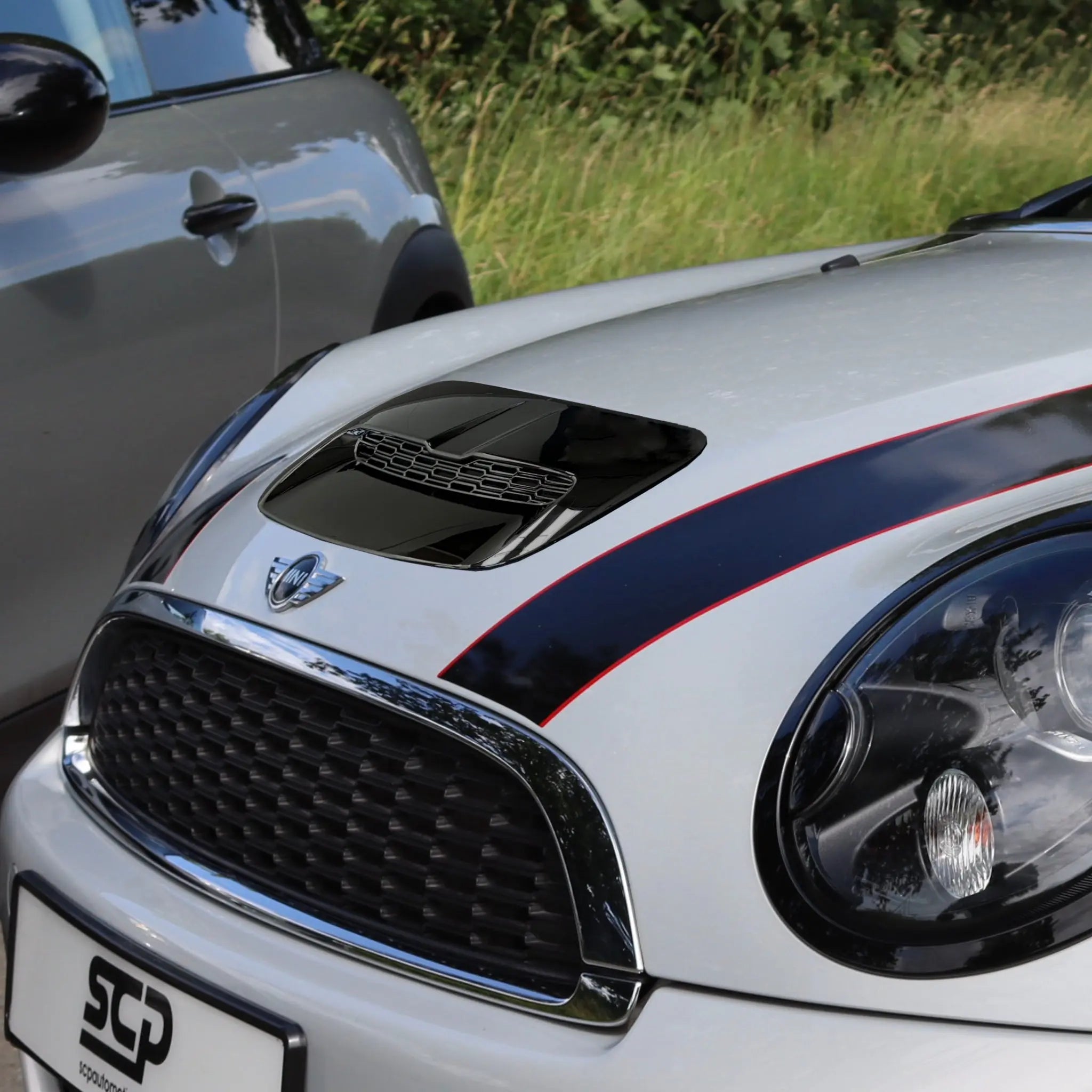 MINI R-Series Piano Black Raised Bonnet Scoop (Replacement) SCP Automotive