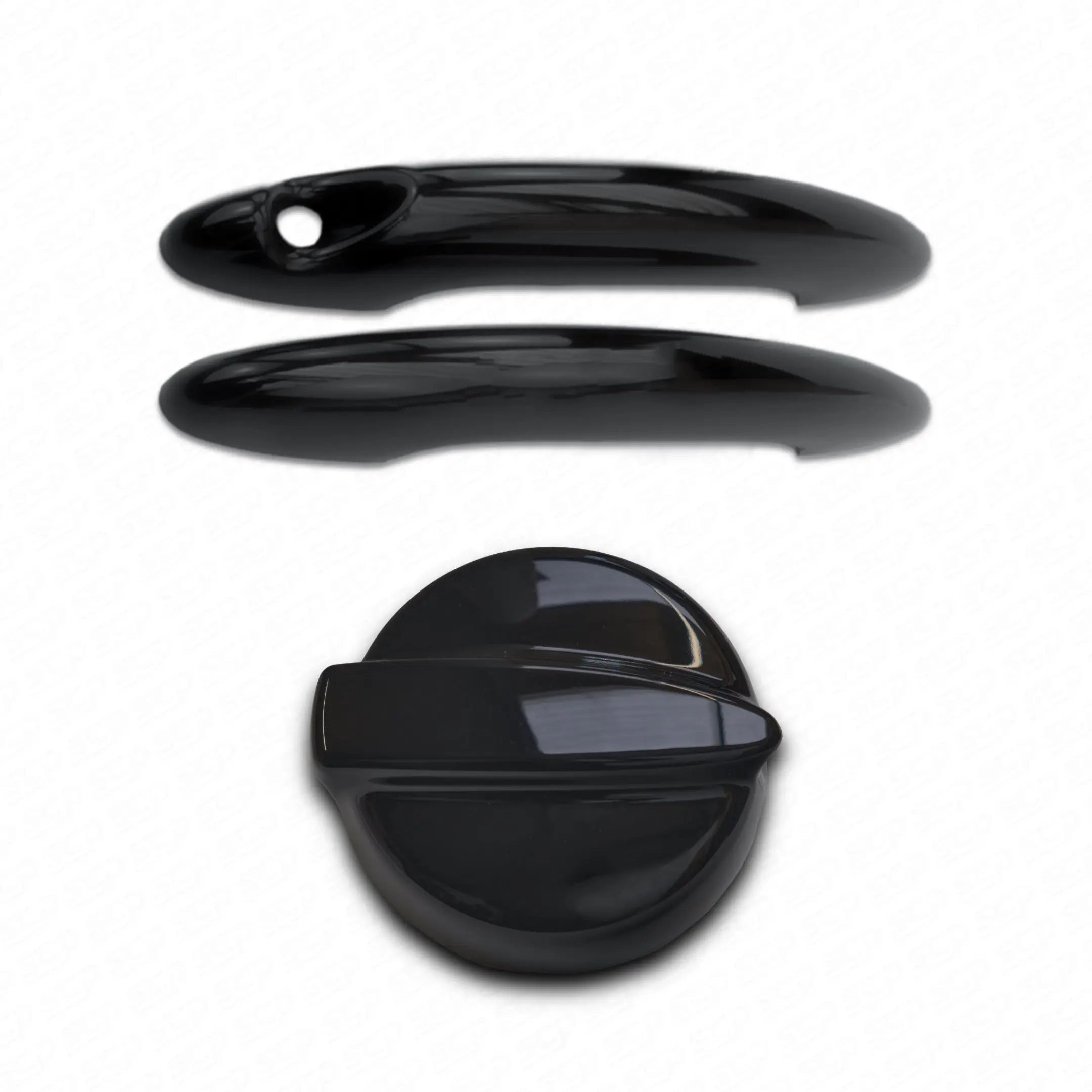 MINI R53 Gloss Black Dechrome Package (Beltline Tape, Fuel Cap and Handle Cover) SCP Automotive