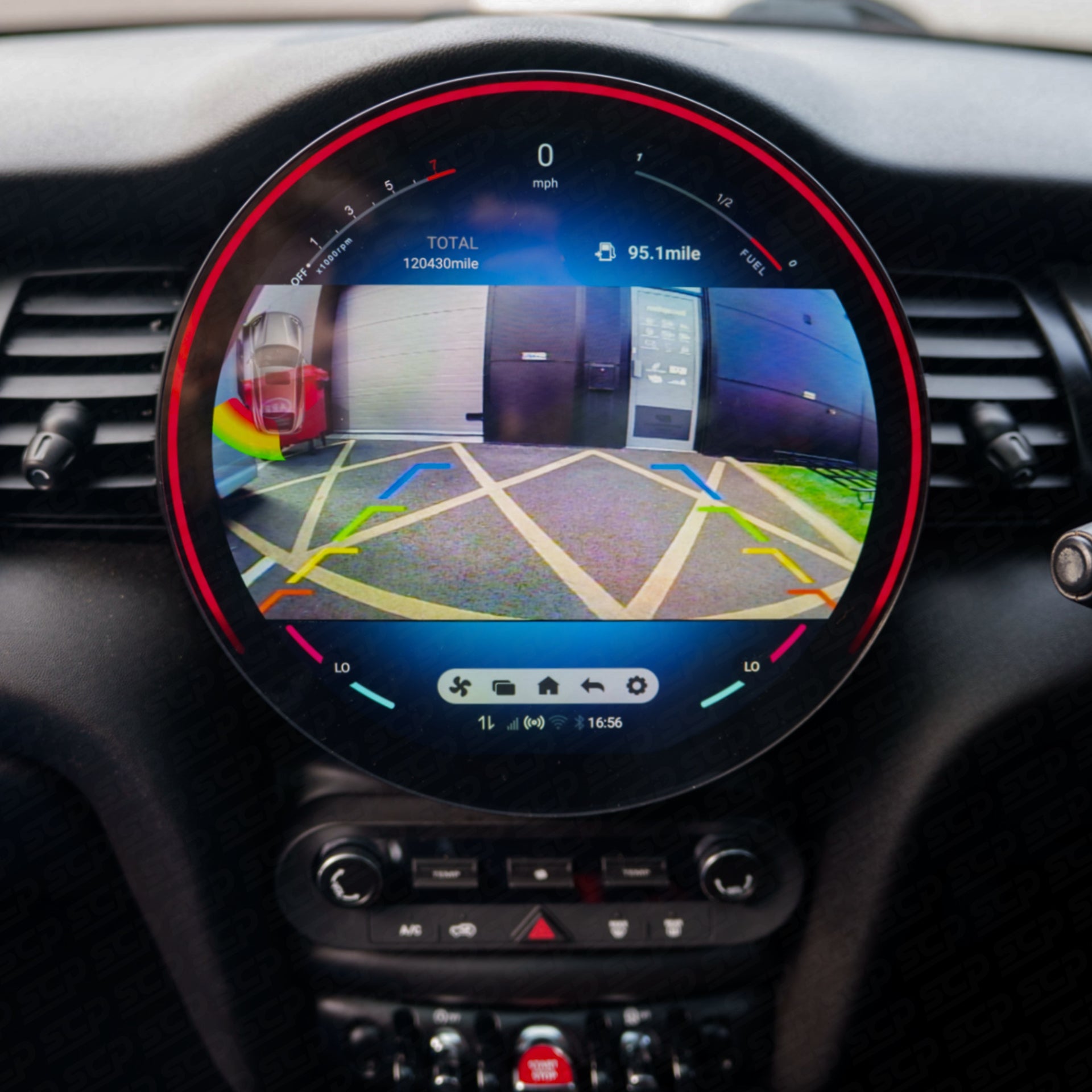 MINI F-Series Circular Touchscreen Display Upgrade with Apple CarPlay & Android Auto SCP Automotive