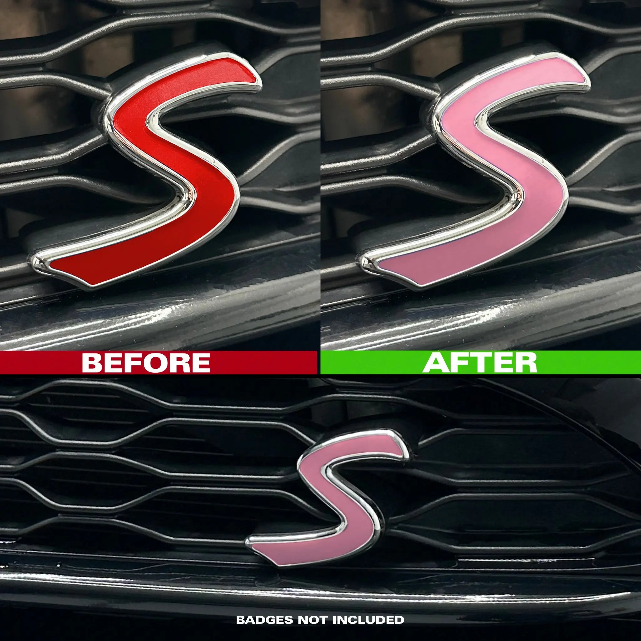 MINI F-Series Cooper S Front Accent Decal / Sticker SCP Automotive Bubblegum-Pink
