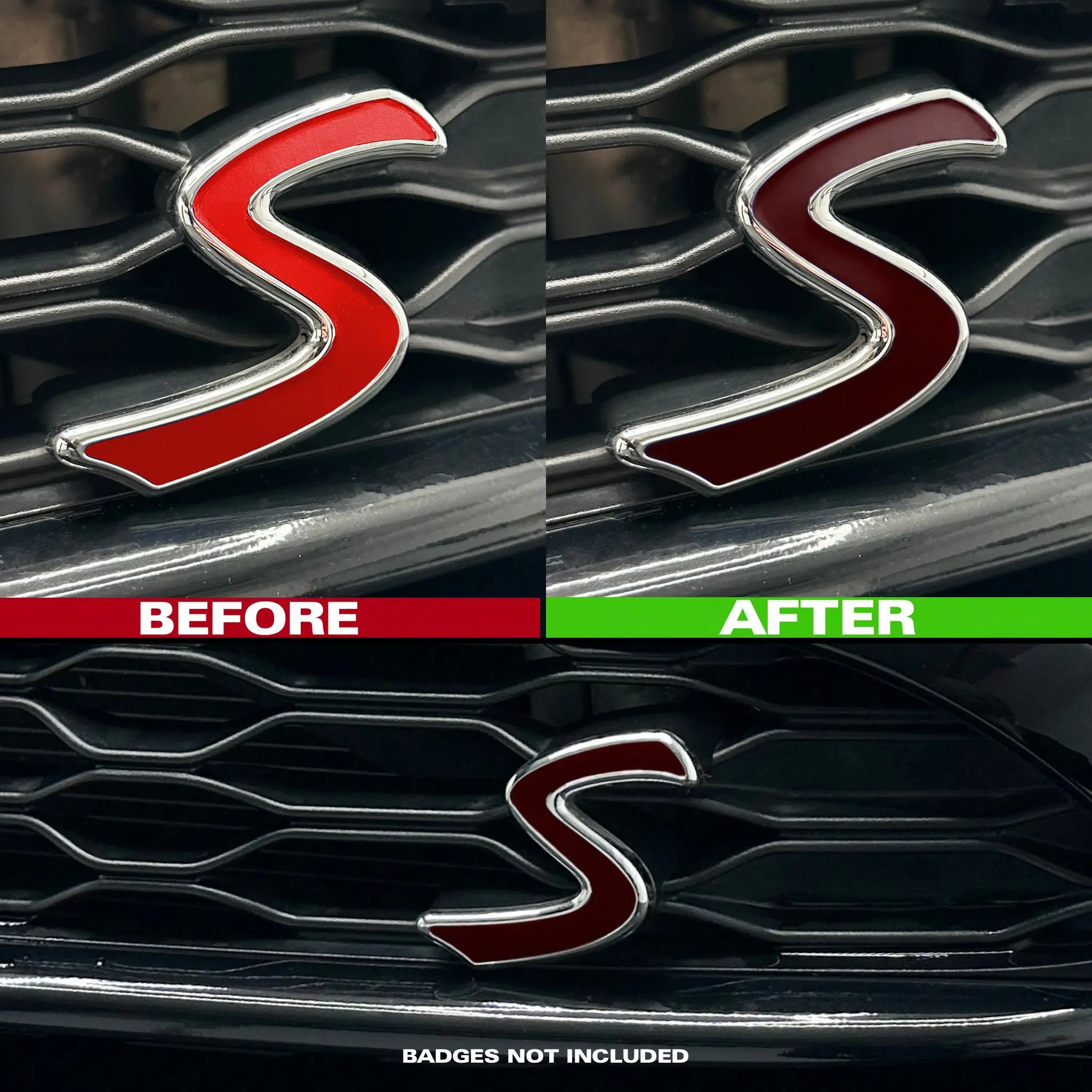 MINI F-Series Cooper S Front Accent Decal / Sticker SCP Automotive Burgundy