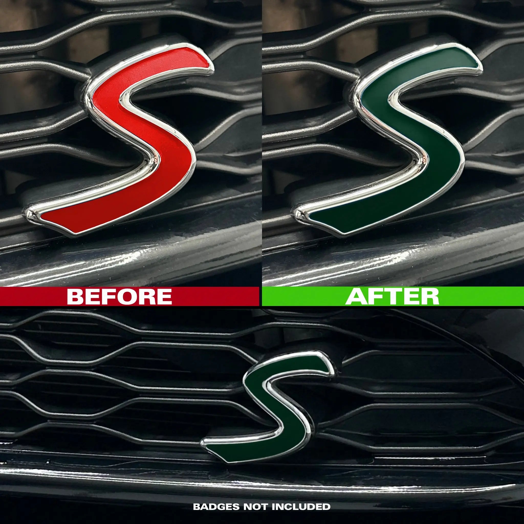 MINI F-Series Cooper S Front Accent Decal / Sticker SCP Automotive Caper-Green