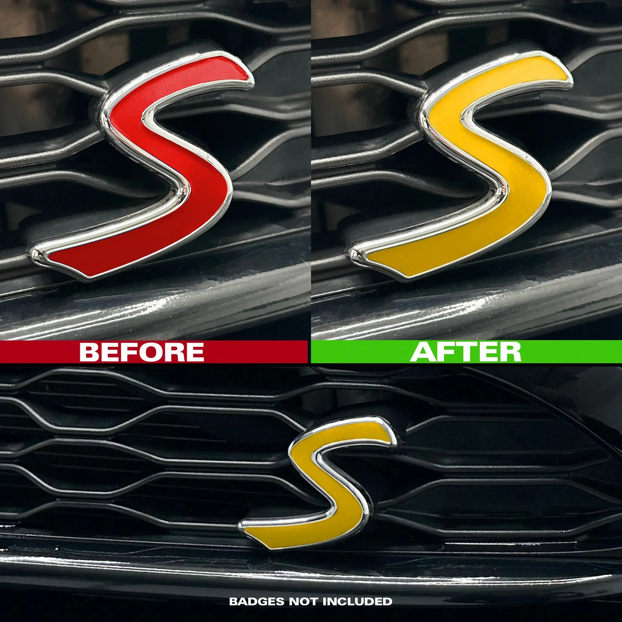 MINI F-Series Cooper S Front Accent Decal / Sticker SCP Automotive Daffodil-Yellow