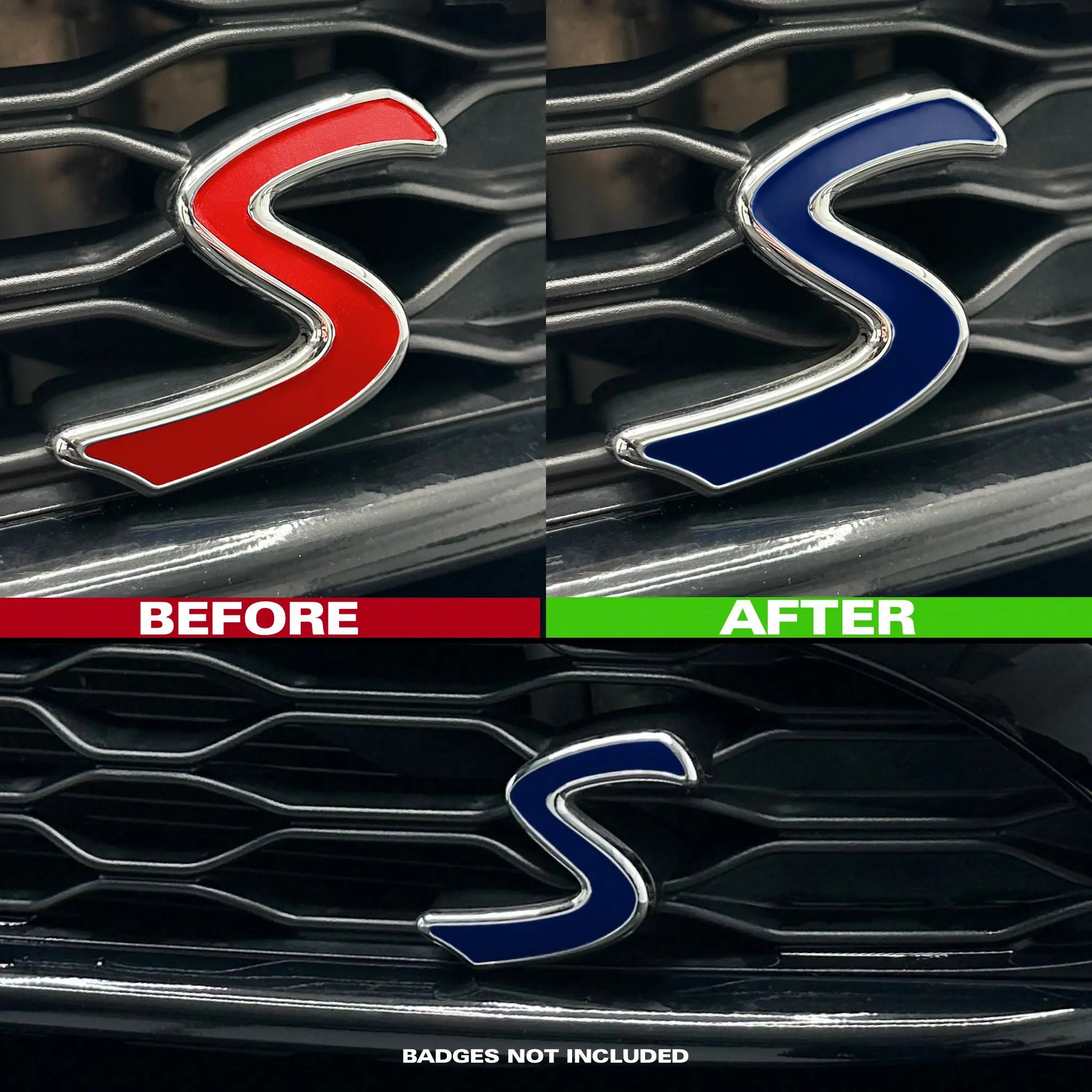 MINI F-Series Cooper S Front Accent Decal / Sticker SCP Automotive Dark-Blue