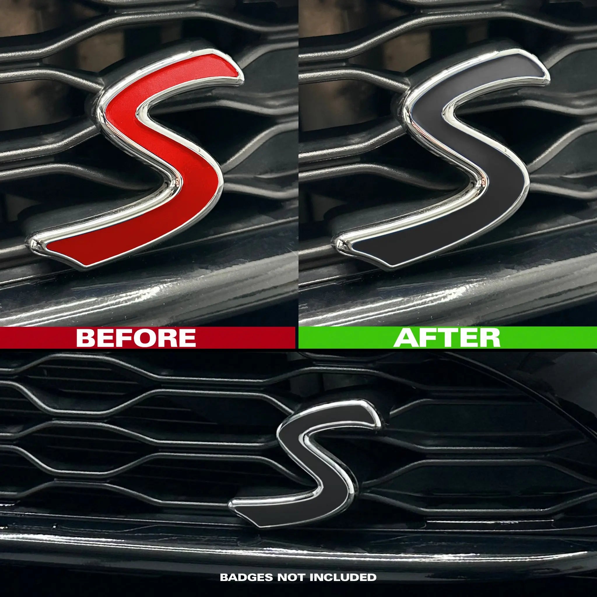 MINI F-Series Cooper S Front Accent Decal / Sticker SCP Automotive Dark-Grey