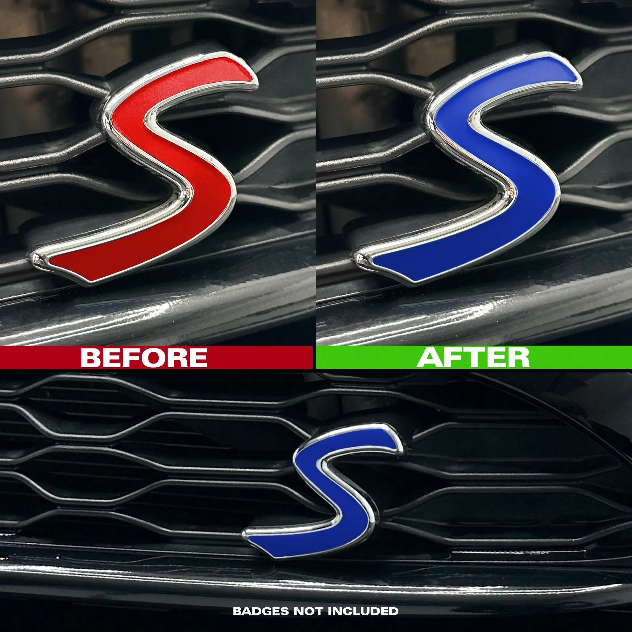 MINI F-Series Cooper S Front Accent Decal / Sticker SCP Automotive Electric-Blue