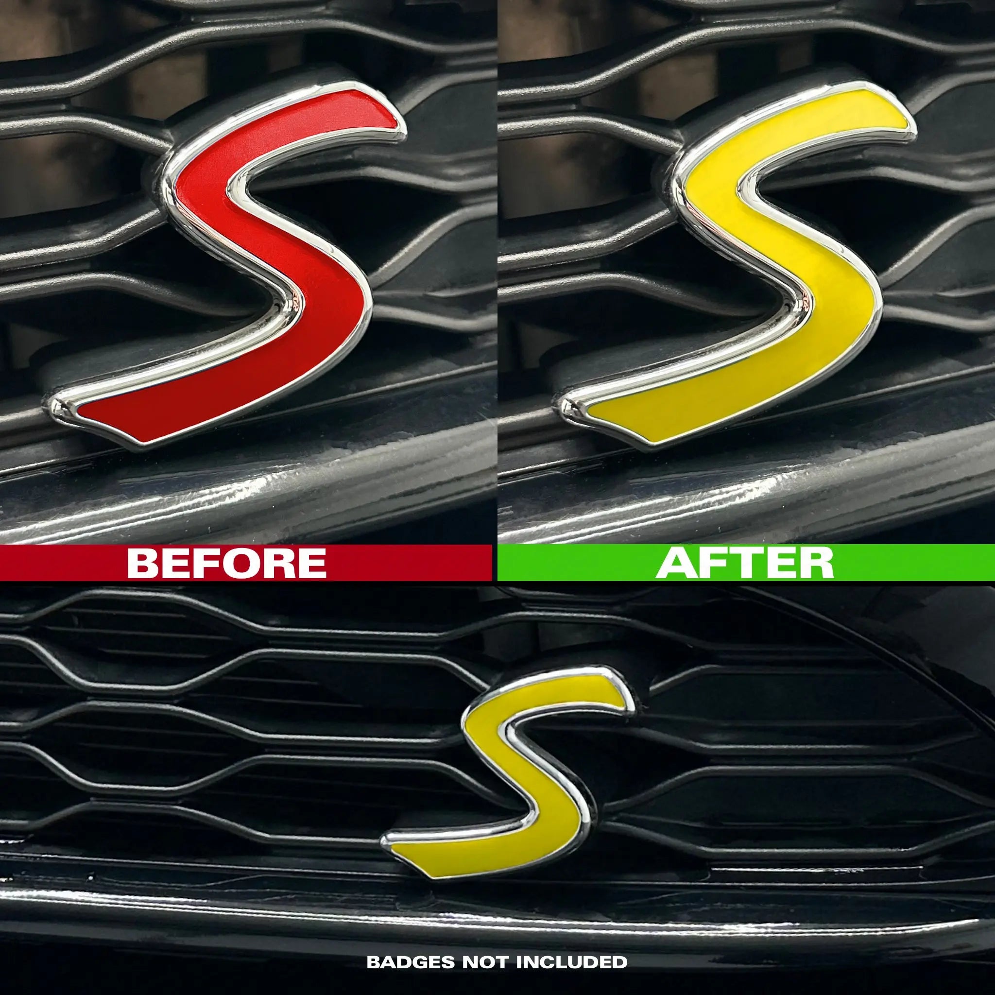 MINI F-Series Cooper S Front Accent Decal / Sticker SCP Automotive Lemon-Yellow