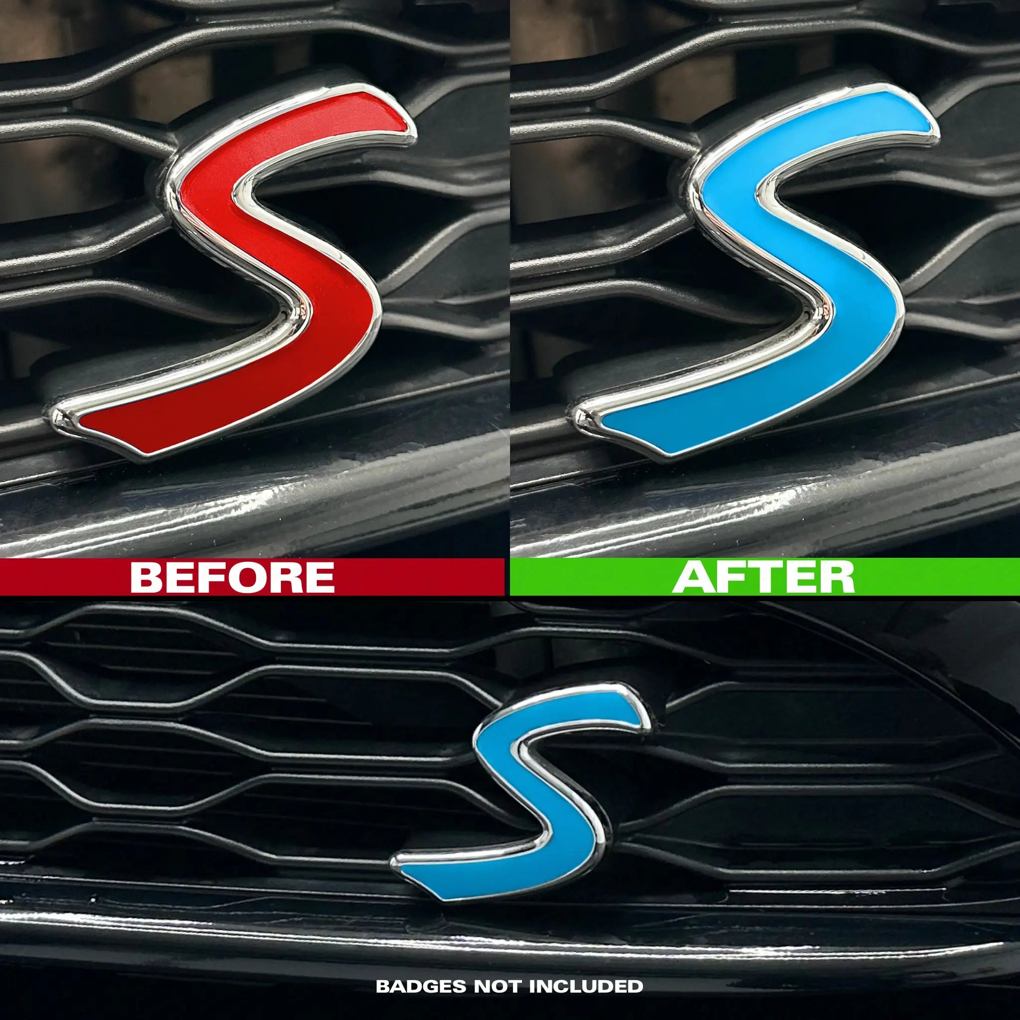 MINI F-Series Cooper S Front Accent Decal / Sticker SCP Automotive Light-Blue