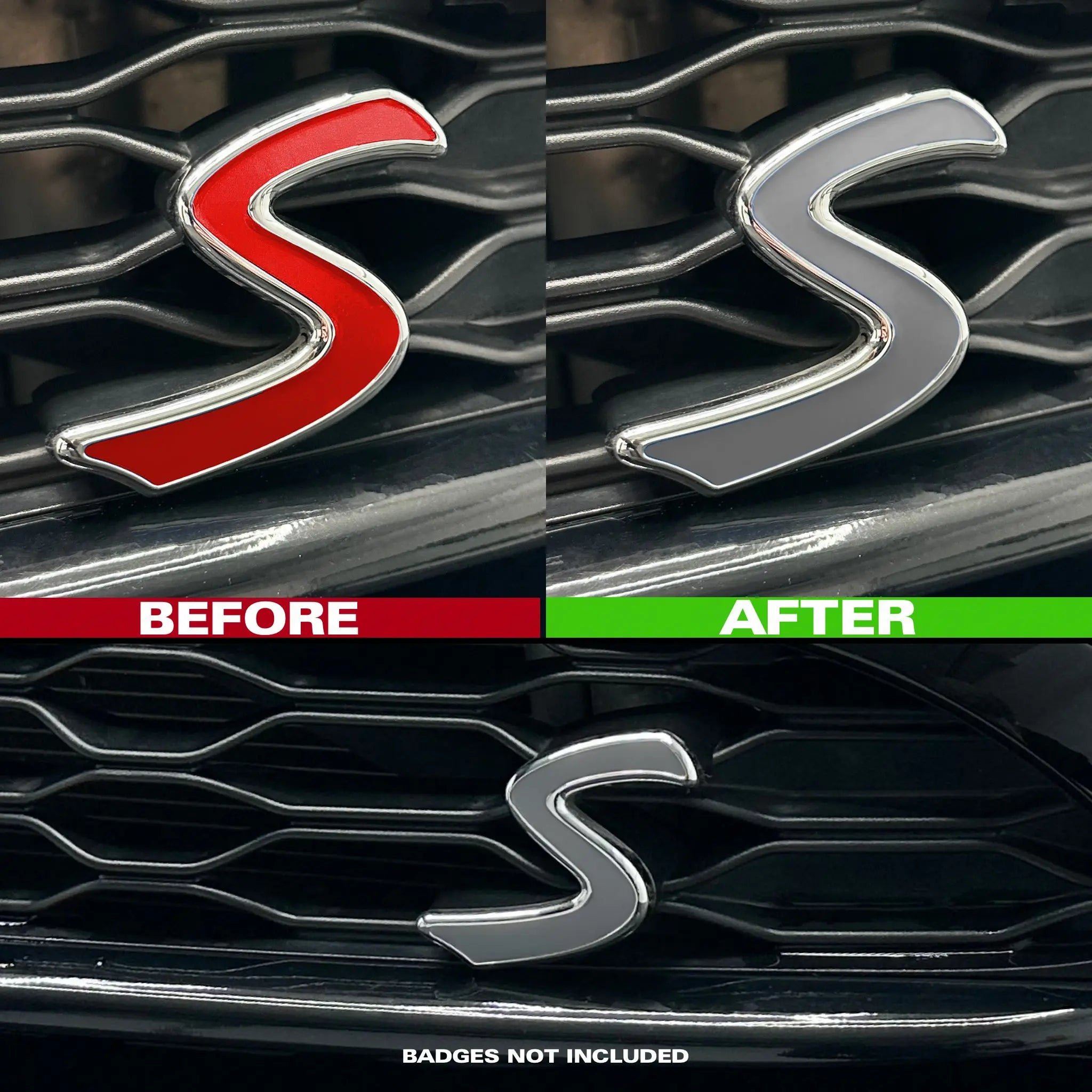 MINI F-Series Cooper S Front Accent Decal / Sticker SCP Automotive Light-Grey