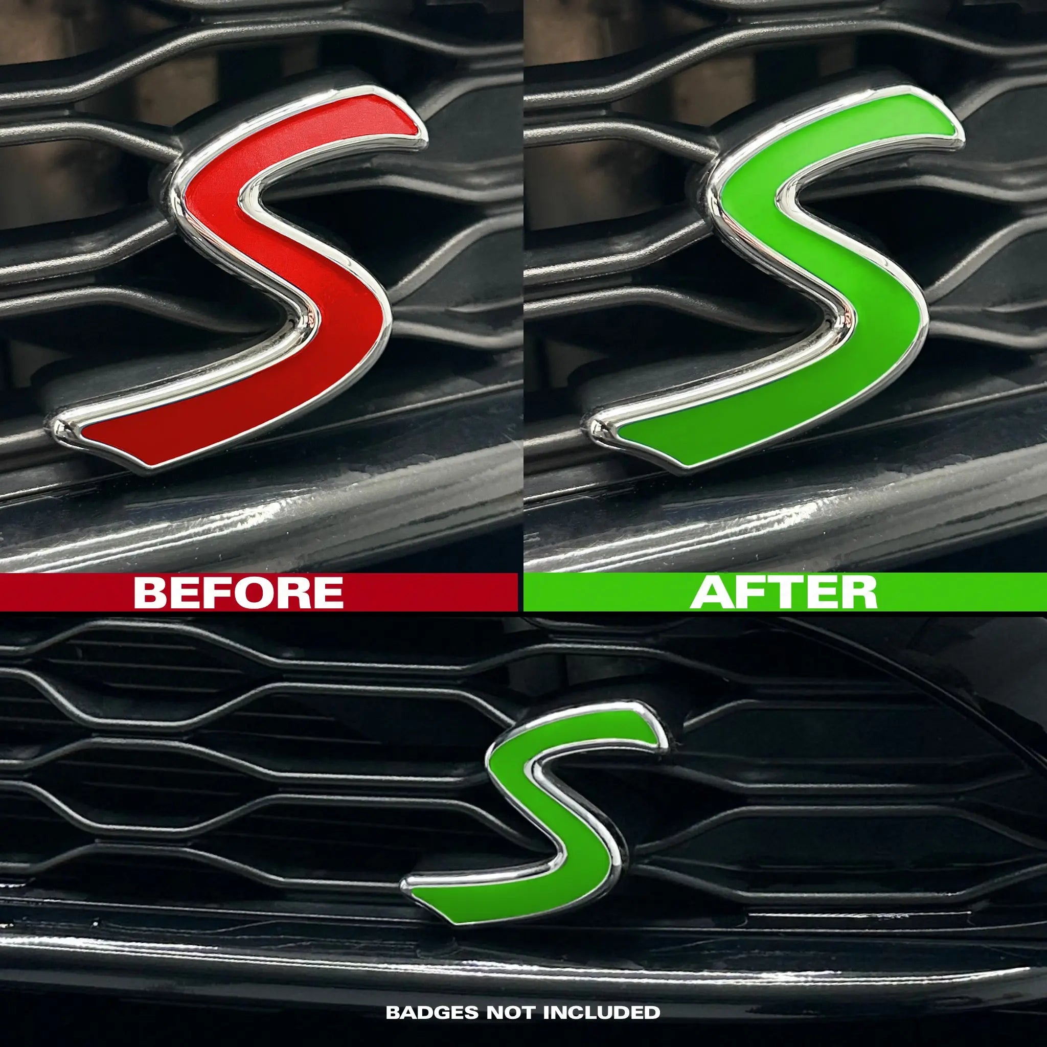 MINI F-Series Cooper S Front Accent Decal / Sticker SCP Automotive Lime-Green