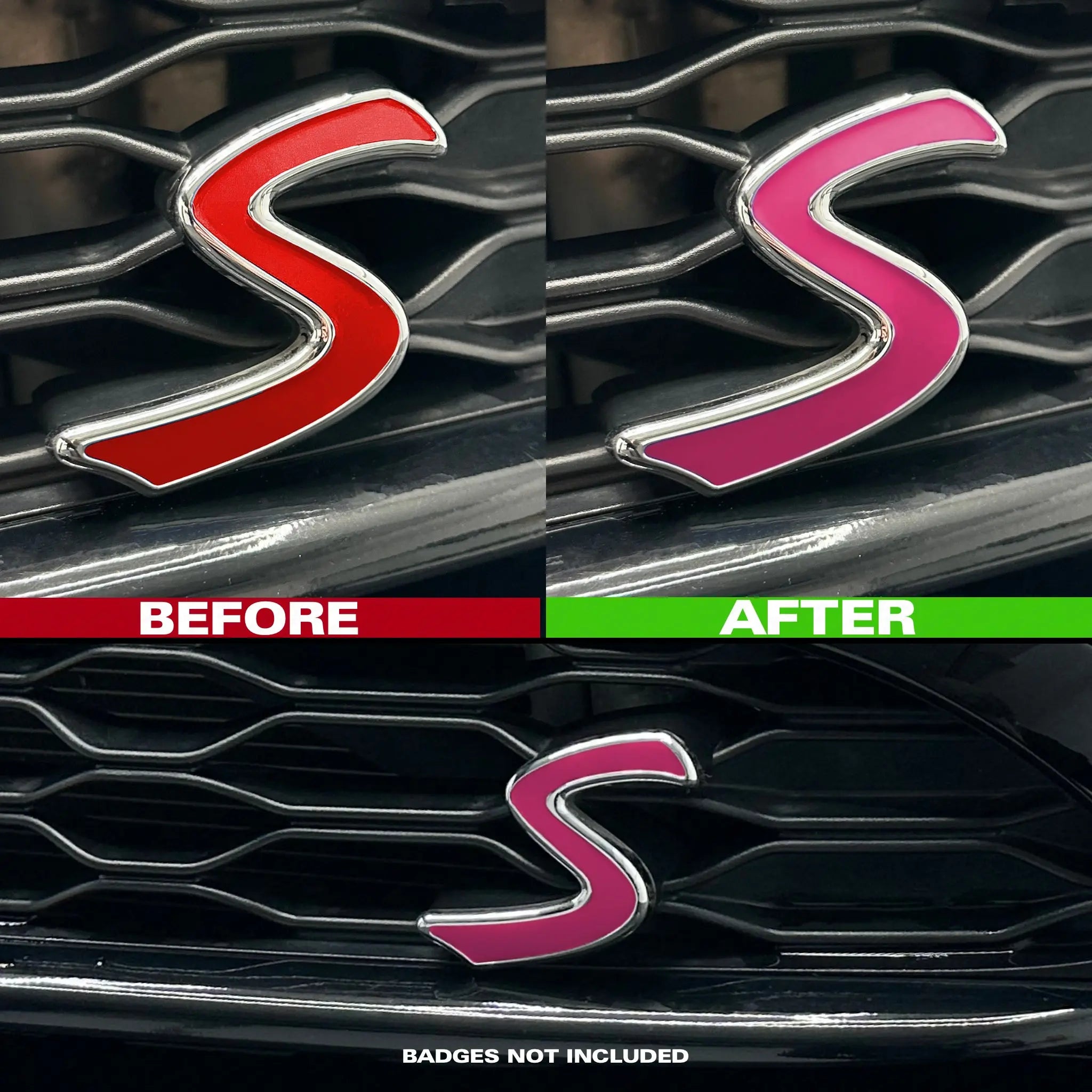 MINI F-Series Cooper S Front Accent Decal / Sticker SCP Automotive Magenta