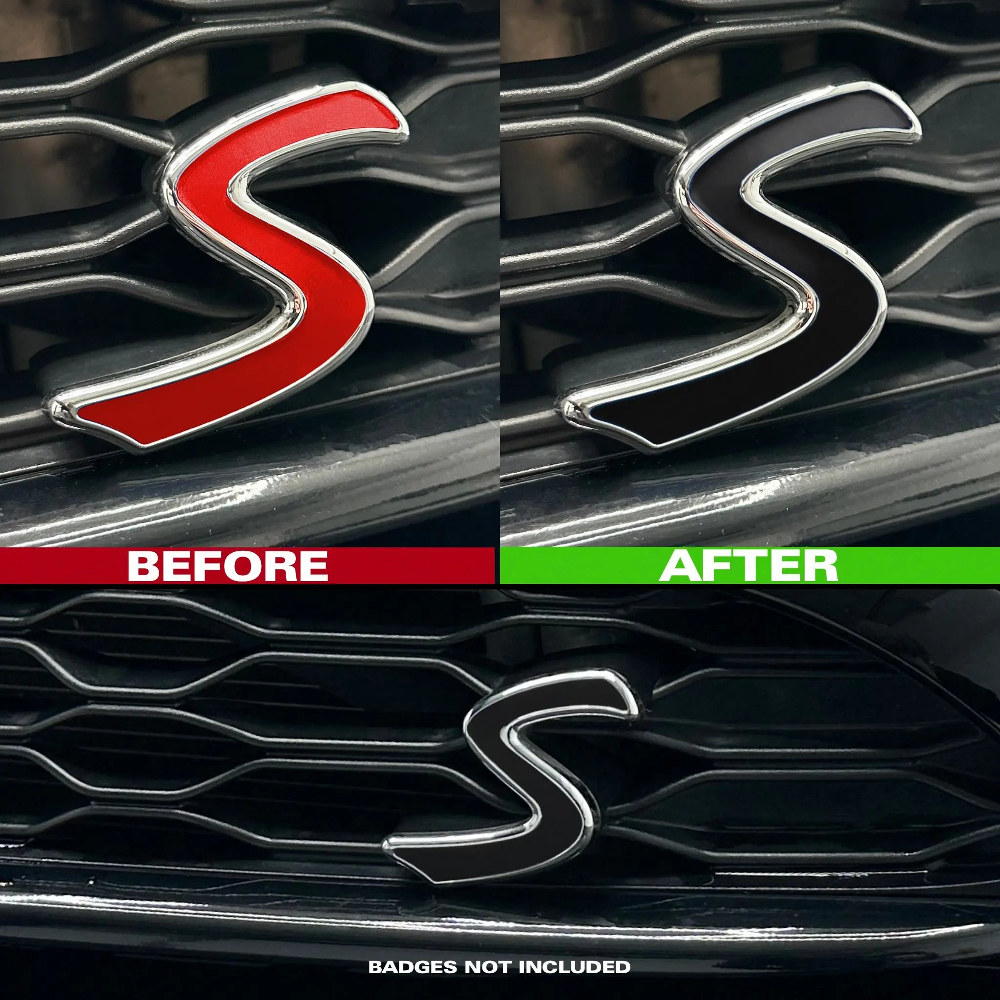 MINI F-Series Cooper S Front Accent Decal / Sticker SCP Automotive Matte-Black