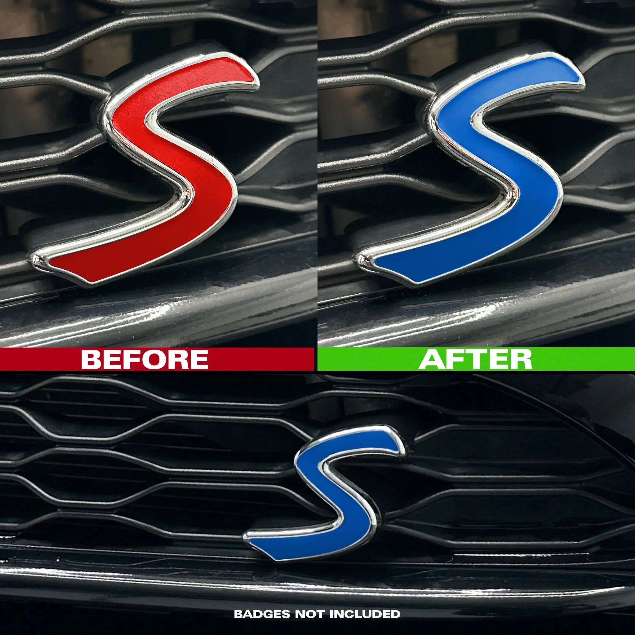 MINI F-Series Cooper S Front Accent Decal / Sticker SCP Automotive Medium-Blue